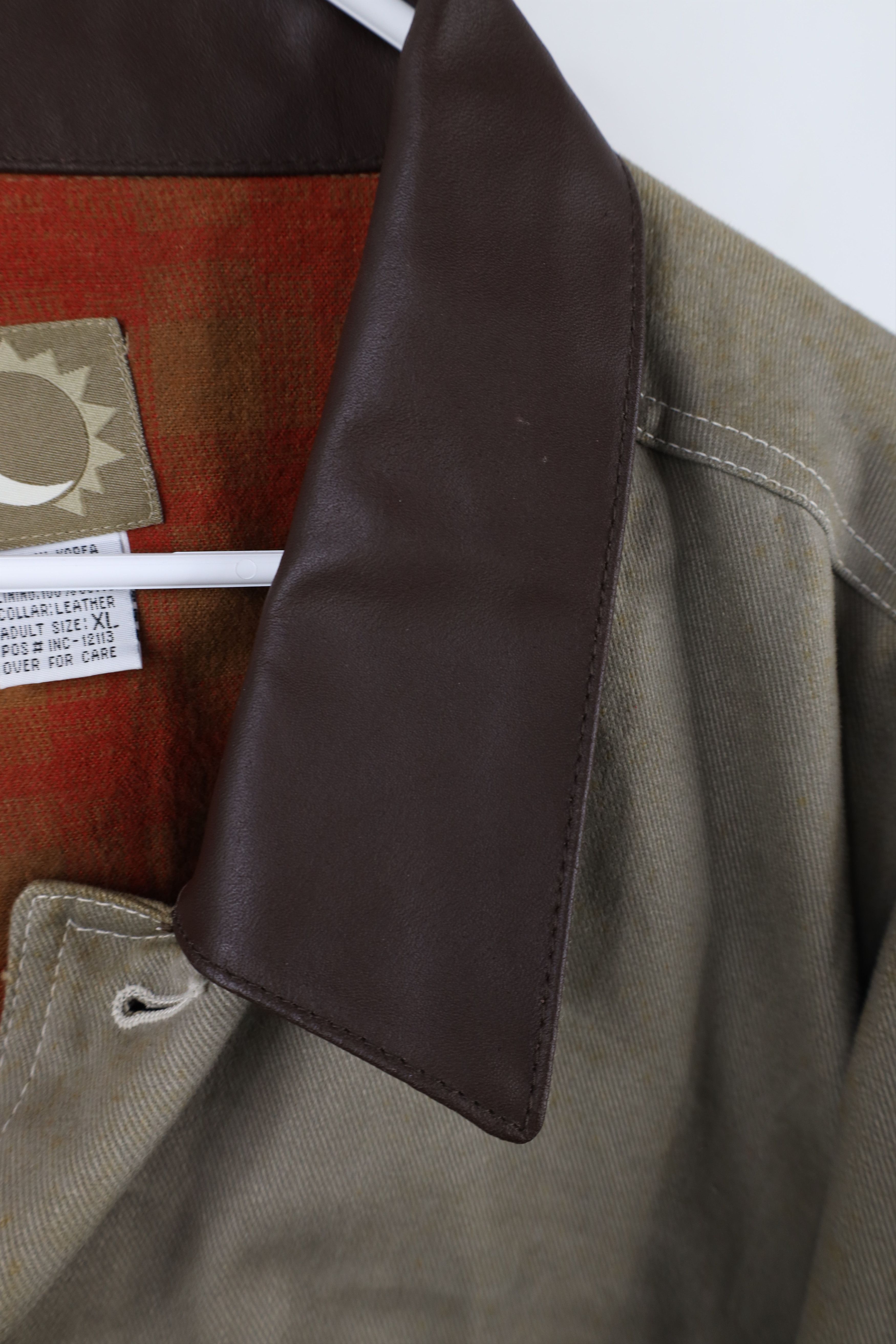 Marlboro × Vintage Vintage 90s Marlboro Leather Collar Trucker Jacket Gray Size US XL / EU 56 / 4 - 9 Thumbnail