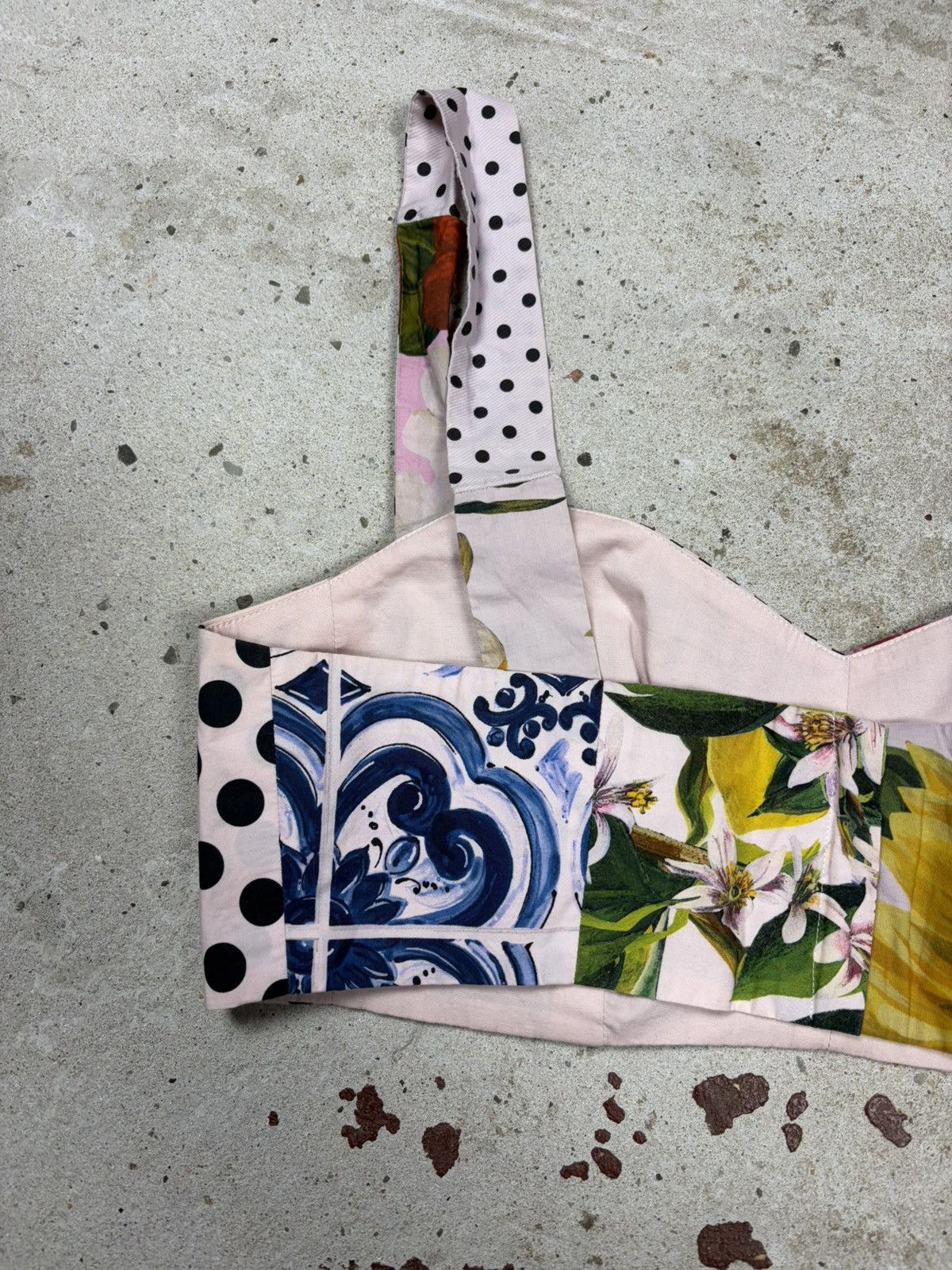 Dolce & Gabbana Dolce & Gabbana Floral Print Patchwork Top Bustier Size M / US 6-8 / IT 42-44 - 8 Thumbnail