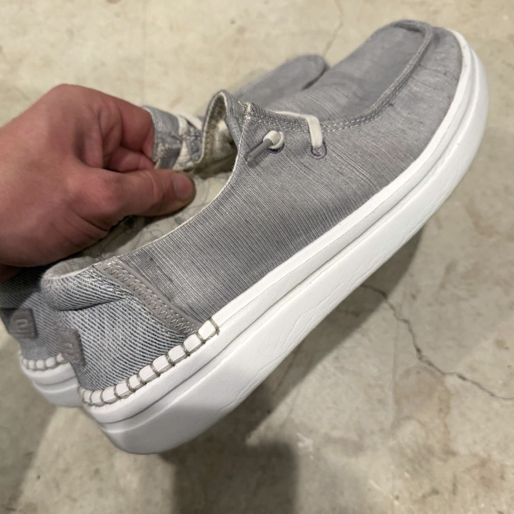 Vintage Hey Dude Wendy Rise Womens Size 9 Lunar Rock Gray Sneakers Loafers Size US 7 / IT 37 - 4 Thumbnail