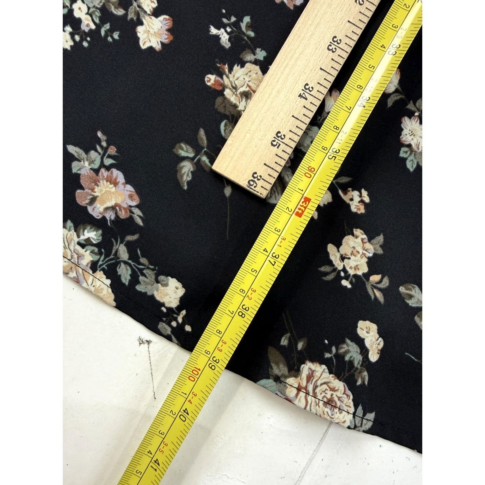 Vintage Emery Rose Blouse Womens 2XL Black Floral Sleeveless Button Front Tunic Top Size XXL / US 16-18 / IT 52-54 - 6 Thumbnail