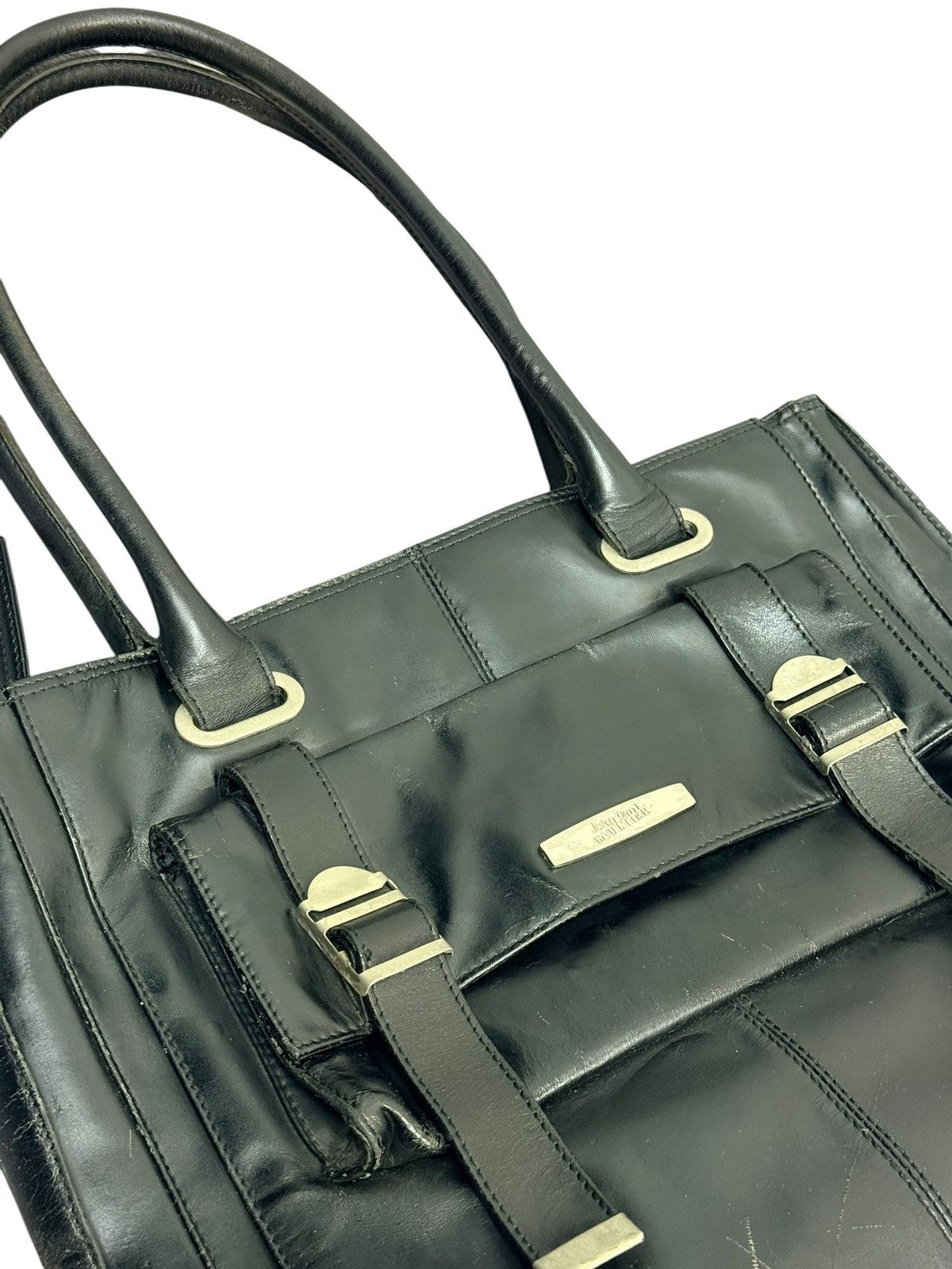 Jean Paul Gaultier Full Leather JPG Tote Bag prada julius dior homme lgb 1🟩4 Size ONE SIZE - 11 Thumbnail