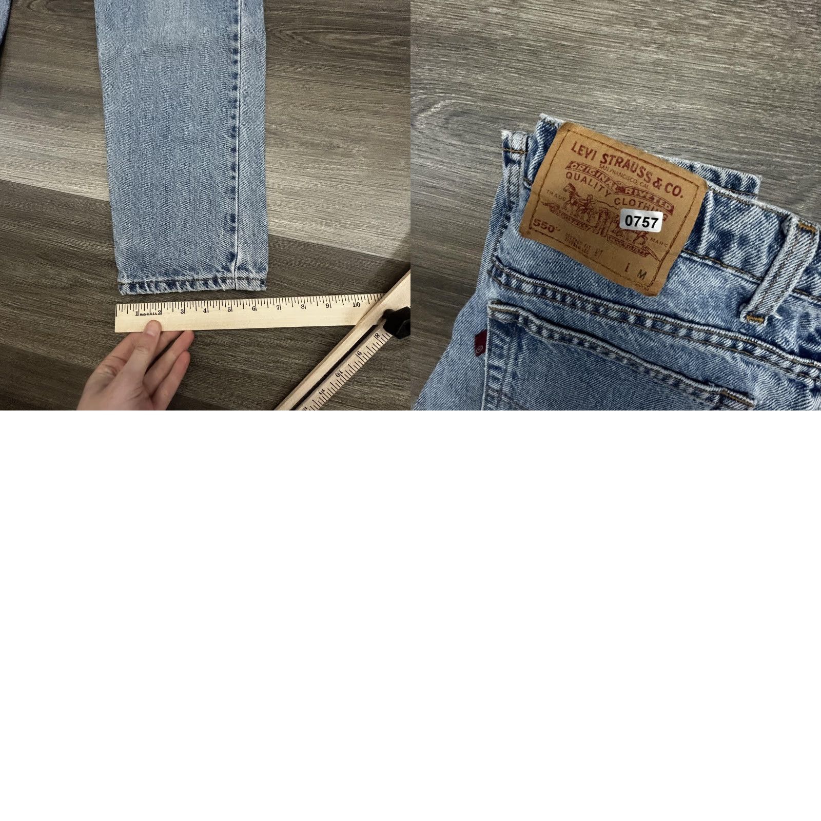 Levi's VINTAGE Levi's 550 Jeans Womens 13 Light Wash Blue Relaxed Fit Tapered USA 90s Size 34" / US 12 / IT 48 - 8 Thumbnail