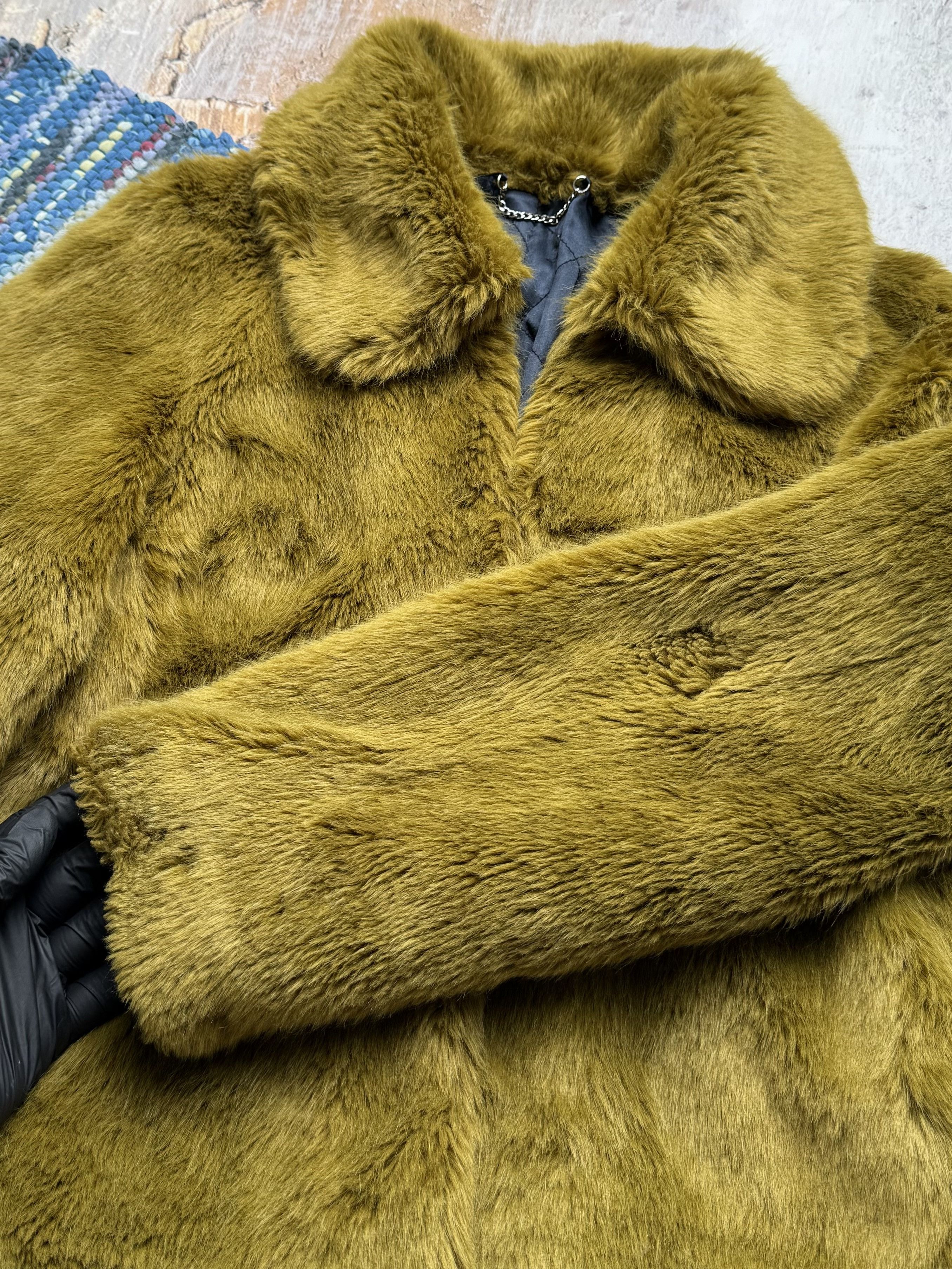 Vintage Vintage Cropped Faux Fur Jacket A8(V1)D15 Size L / US 10 / IT 46 - 4 Thumbnail