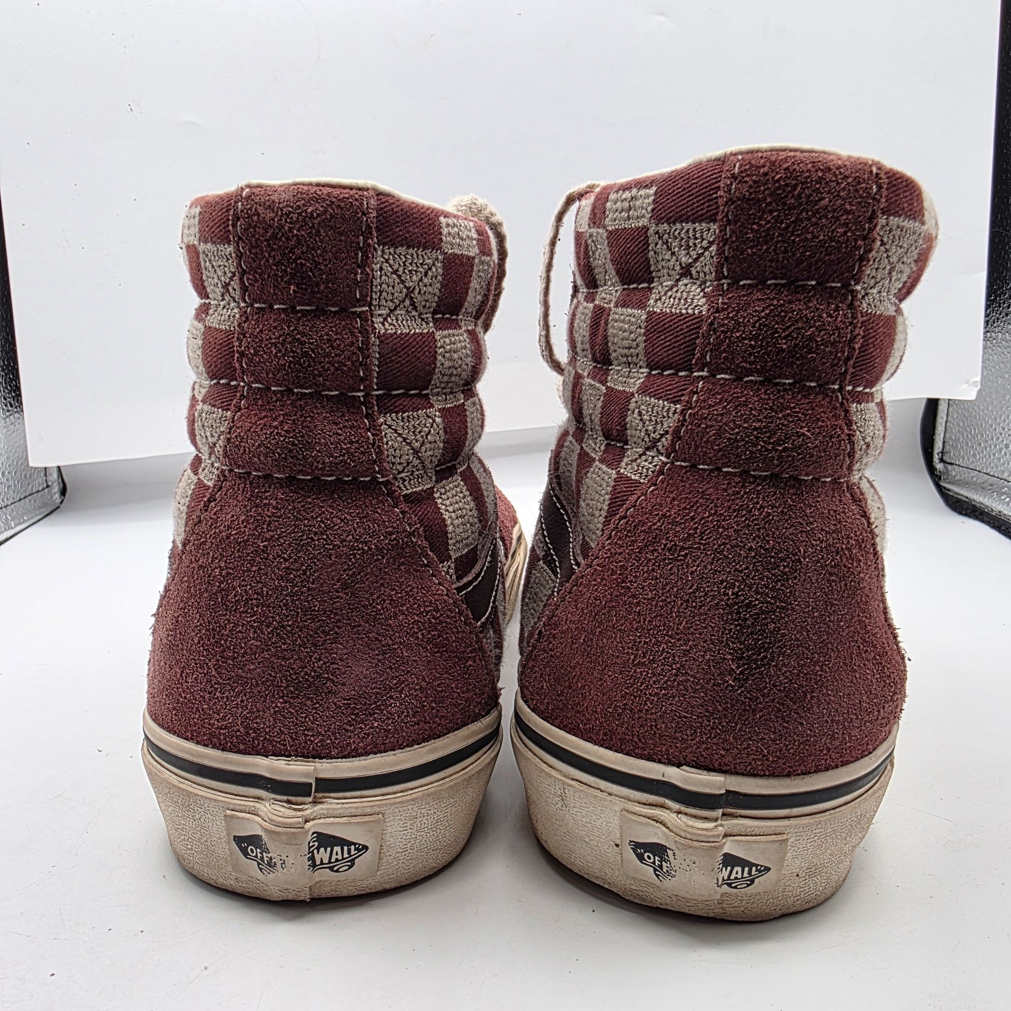 Vans Vans Sk8-Hi Stitch Checkerboard Bitte Mens Size 9.5 Brown Sh Size US 9.5 / EU 42-43 - 5 Thumbnail