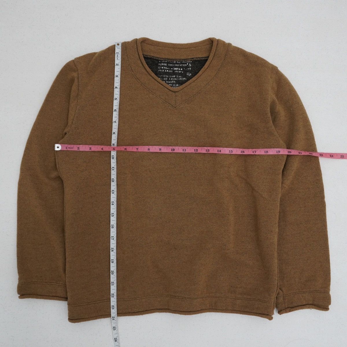 Japanese Brand Vtg Virus Denim Line Japan Brown Longsleeve Knit LGB style Size US M / EU 48-50 / 2 - 4 Thumbnail