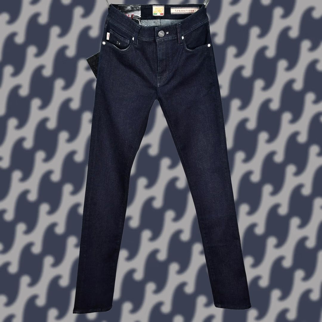 Vintage SARTORIA TRAMAROSSA LEONARDO SLIM JEANS Men 30 Blue 34.65" Inseam Stretch Skinny Denim 87% Cotton 9% Polyester 4% Elastane, NEW Size US 30 / EU 46 - 1 Thumbnail