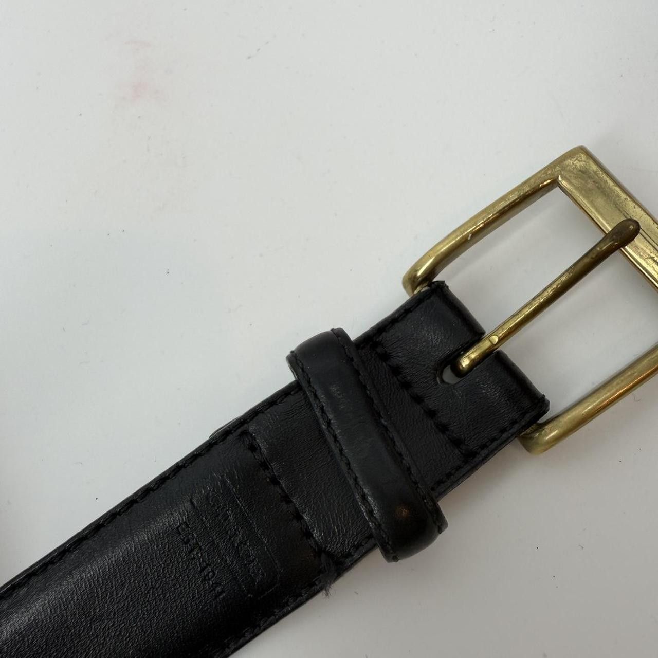 Other Rare Vintage Coach Made in Italy Black Leather Belt Solid Size 36 - 2 Thumbnail