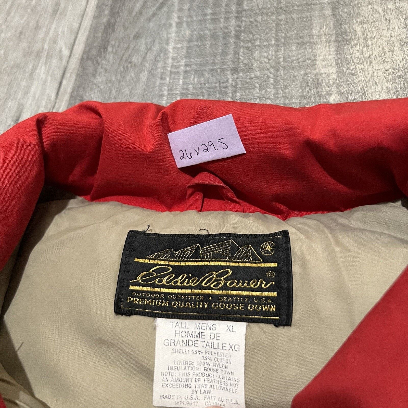 Eddie Bauer VTG Eddie Bauer Red 1980s Goose Down Outdoor Hike Snap Vest Size US XL / EU 56 / 4 - 5 Thumbnail