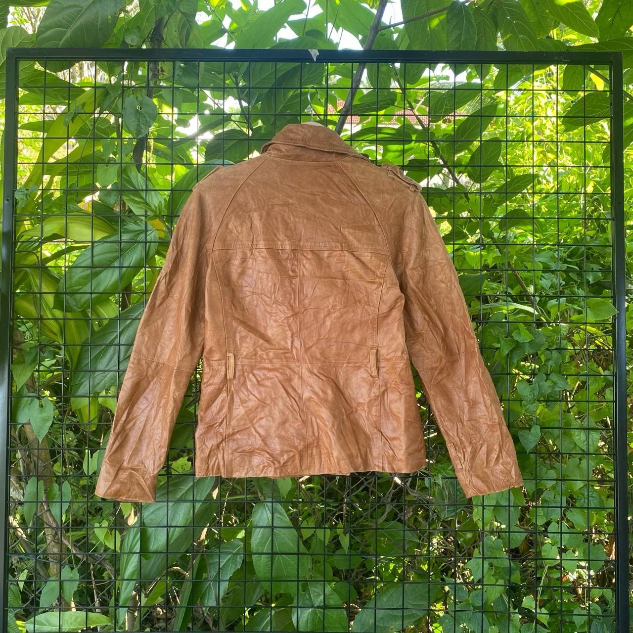 Genuine Leather × Vintage Vintage Zara Leather Peacoat Size M / US 6-8 / IT 42-44 - 8 Thumbnail