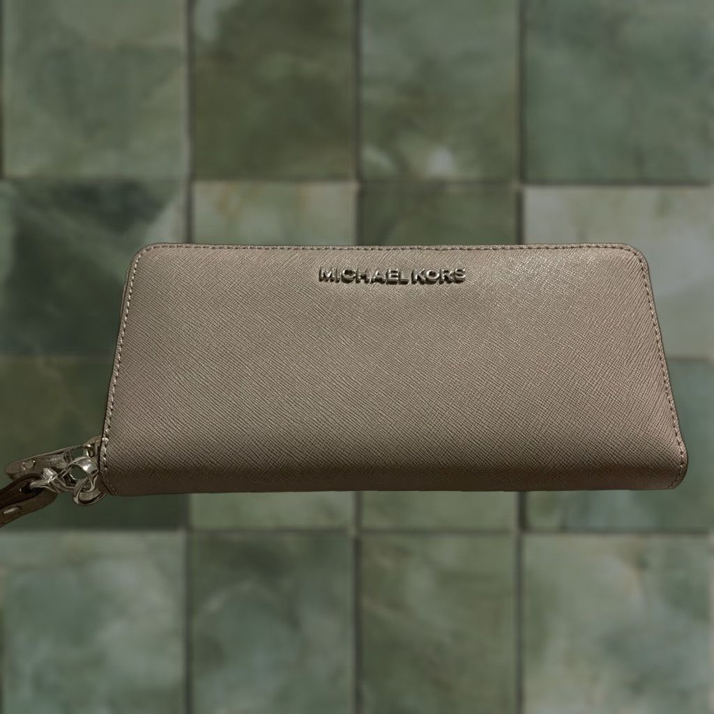 Michael Kors MICHAEL KORS Wallet Saffiano Leather Continental Women Gray Size ONE SIZE - 1 Thumbnail