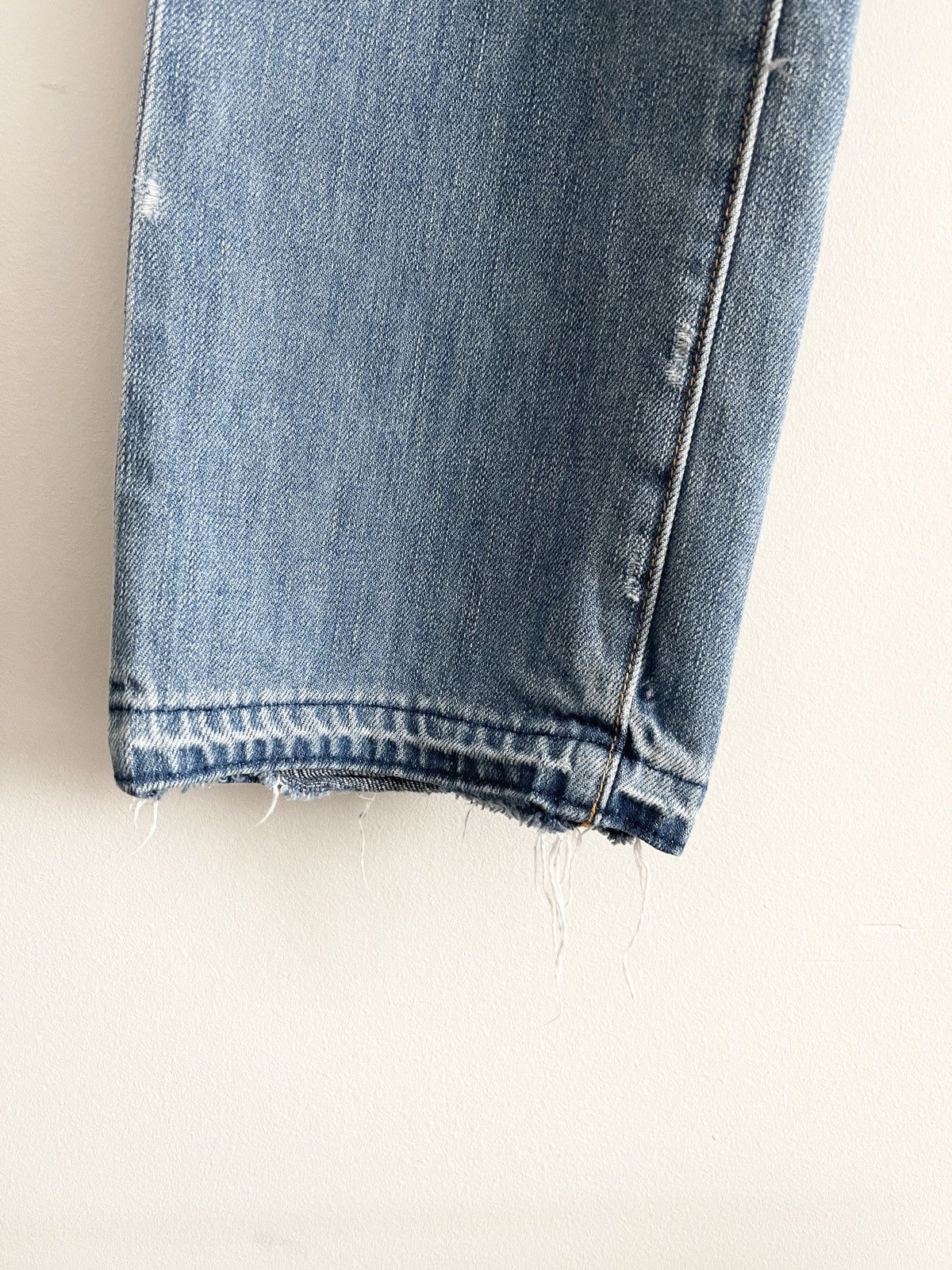 Japanese Brand STEAL! 2000s Jean Shop Distressed Boro Denim Jeans Size US 36 / EU 52 - 6 Thumbnail