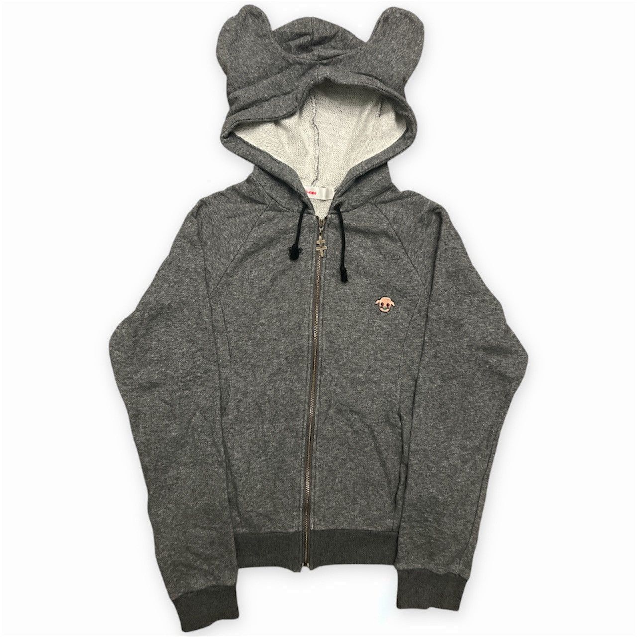 Ne-Net Ne-net Grey Bear Ear Zip Up Hoodie Size M / US 6-8 / IT 42-44 - 1 Thumbnail