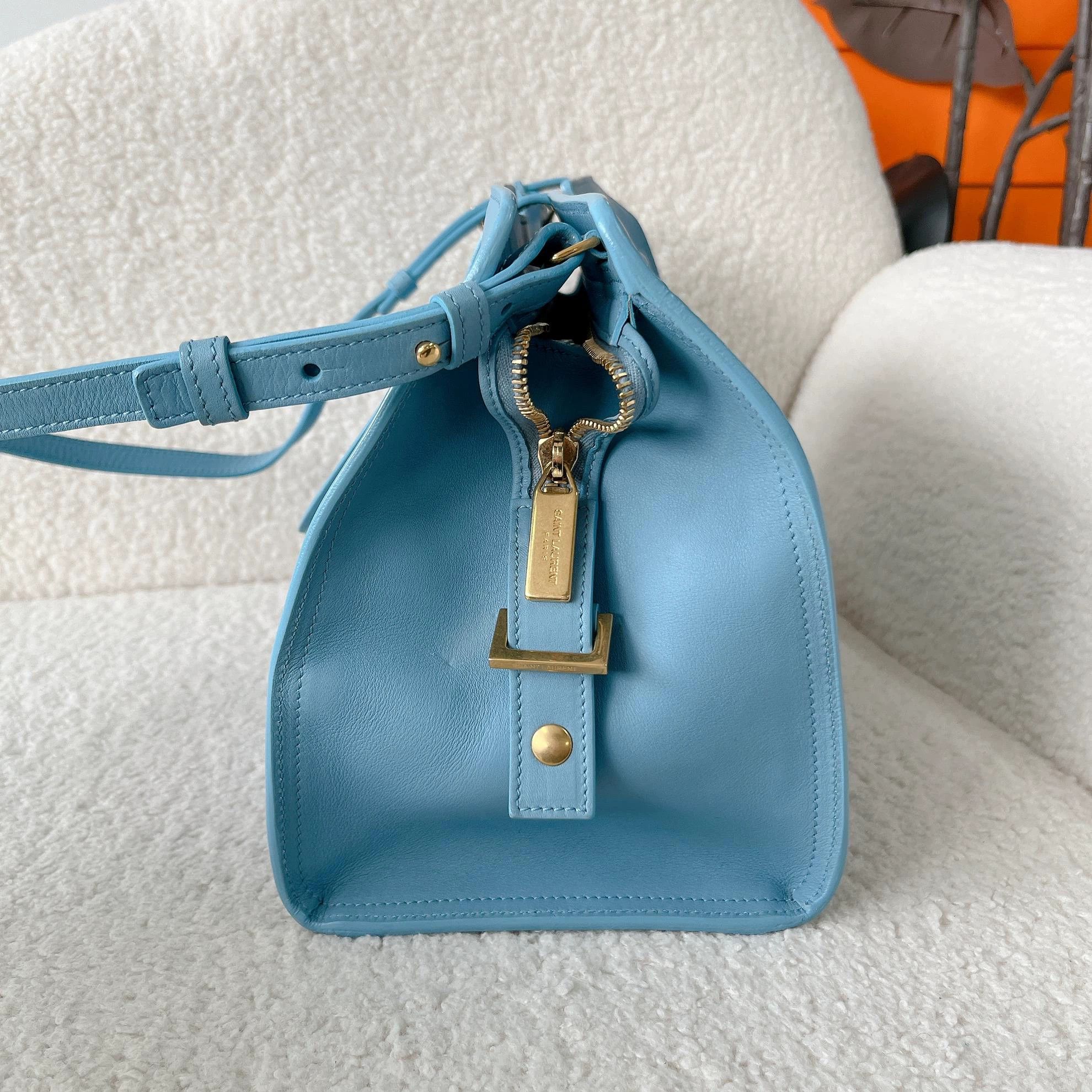 Saint Laurent Paris Saint Laurent blue cabas tote crossbody 30x20.5x14 5536 Size ONE SIZE - 4 Thumbnail