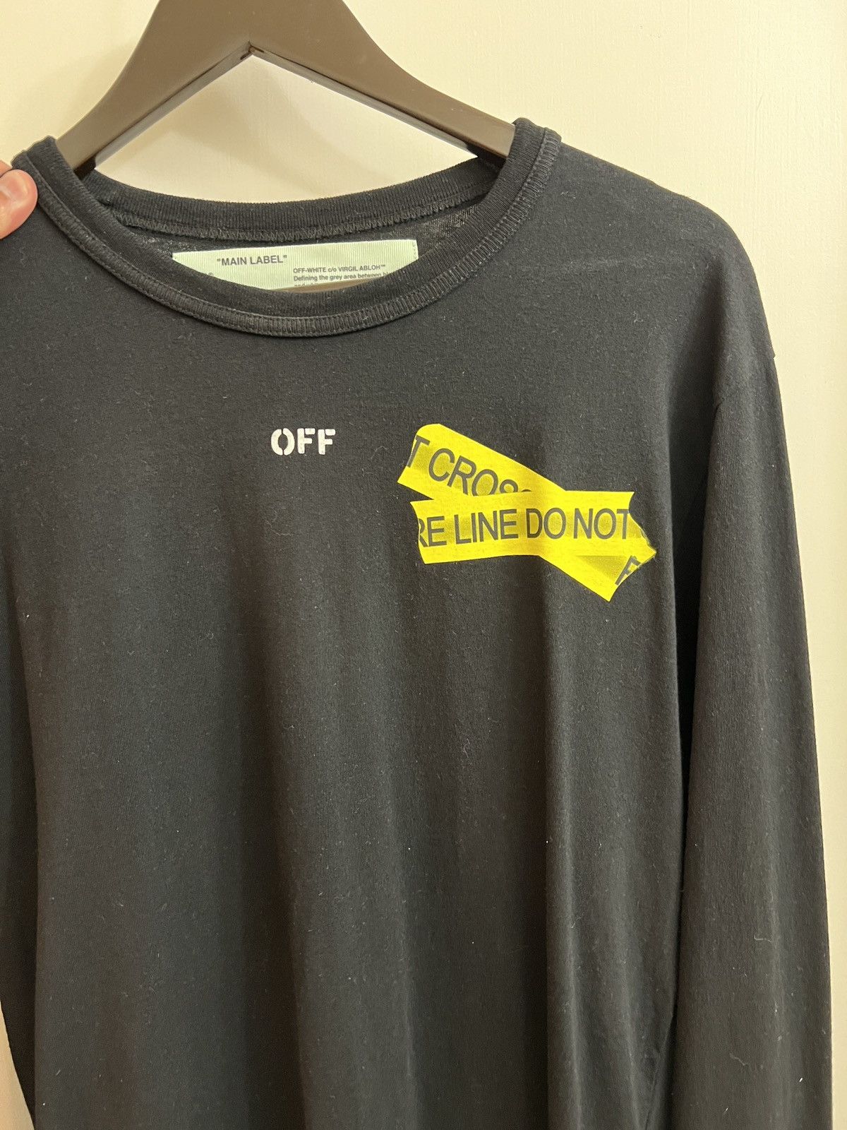 Off-White Off White Firetape Long Sleeve Tee | Grailed