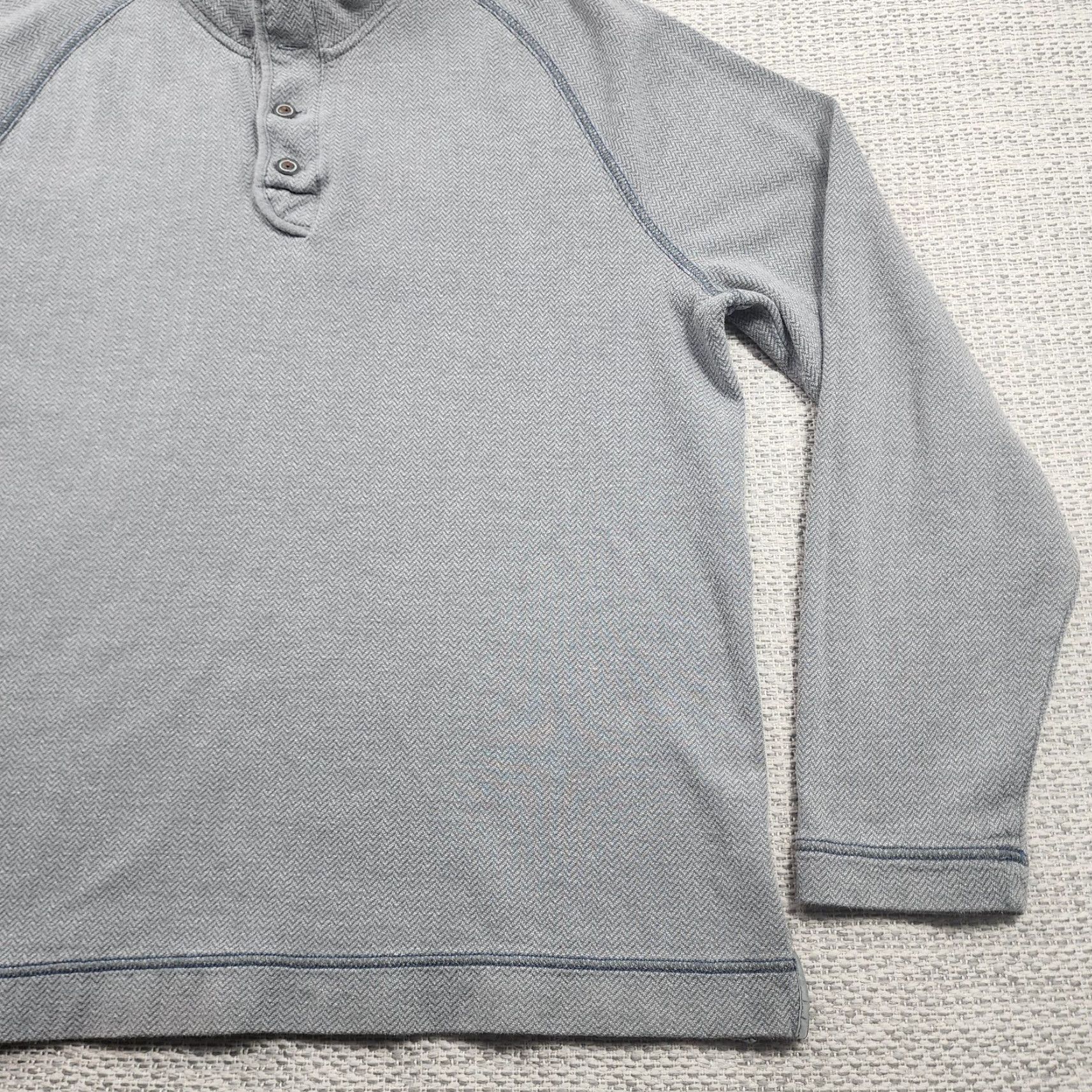 Tommy Bahama Tommy Bahama Sweater Mens 2XL Gray Henley Mock Neck Raglan Size US XXL / EU 58 / 5 - 2 Thumbnail