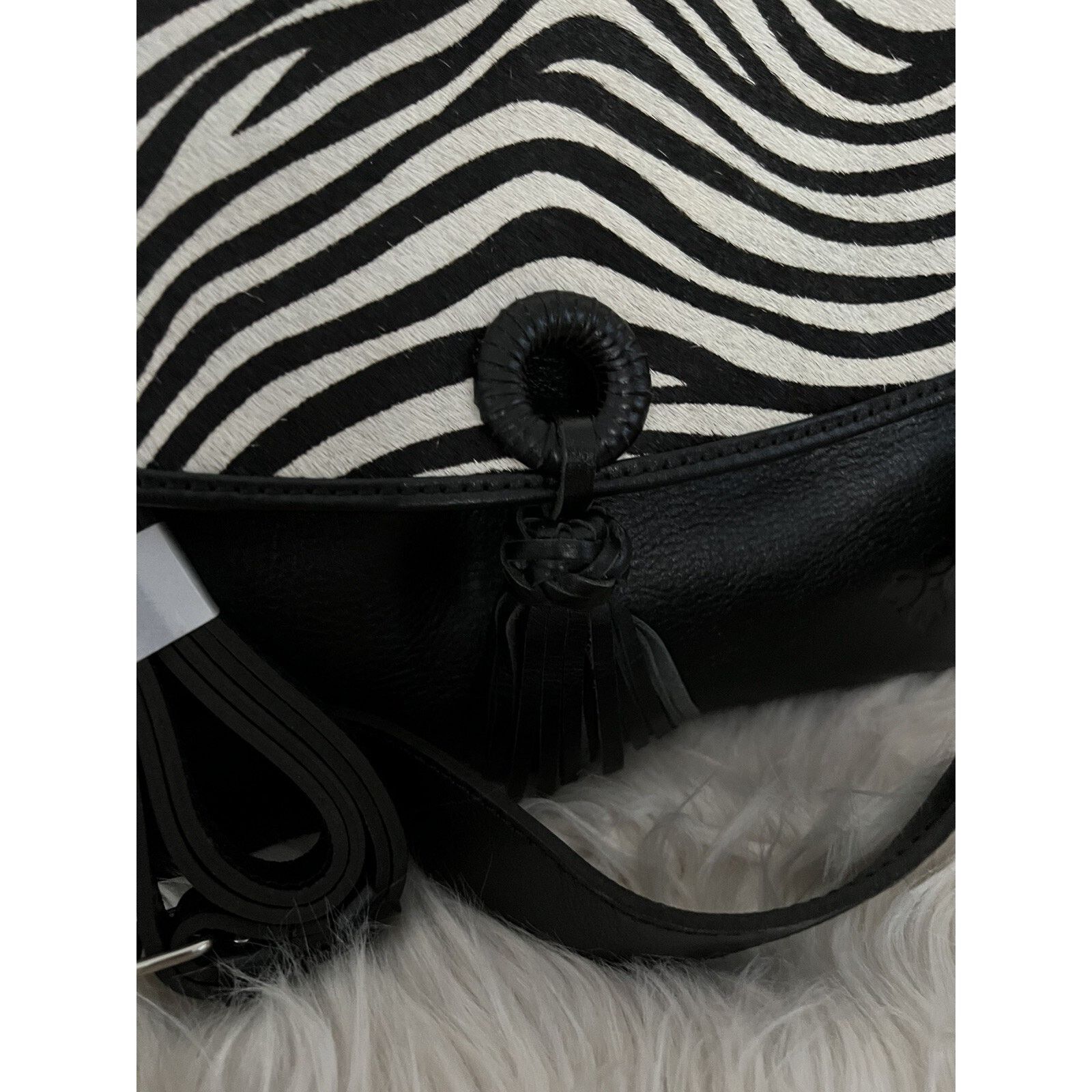 Patricia Nash Patricia Nash Top Handle Satchel zebra haircalf bag A373035 Size ONE SIZE - 10 Thumbnail