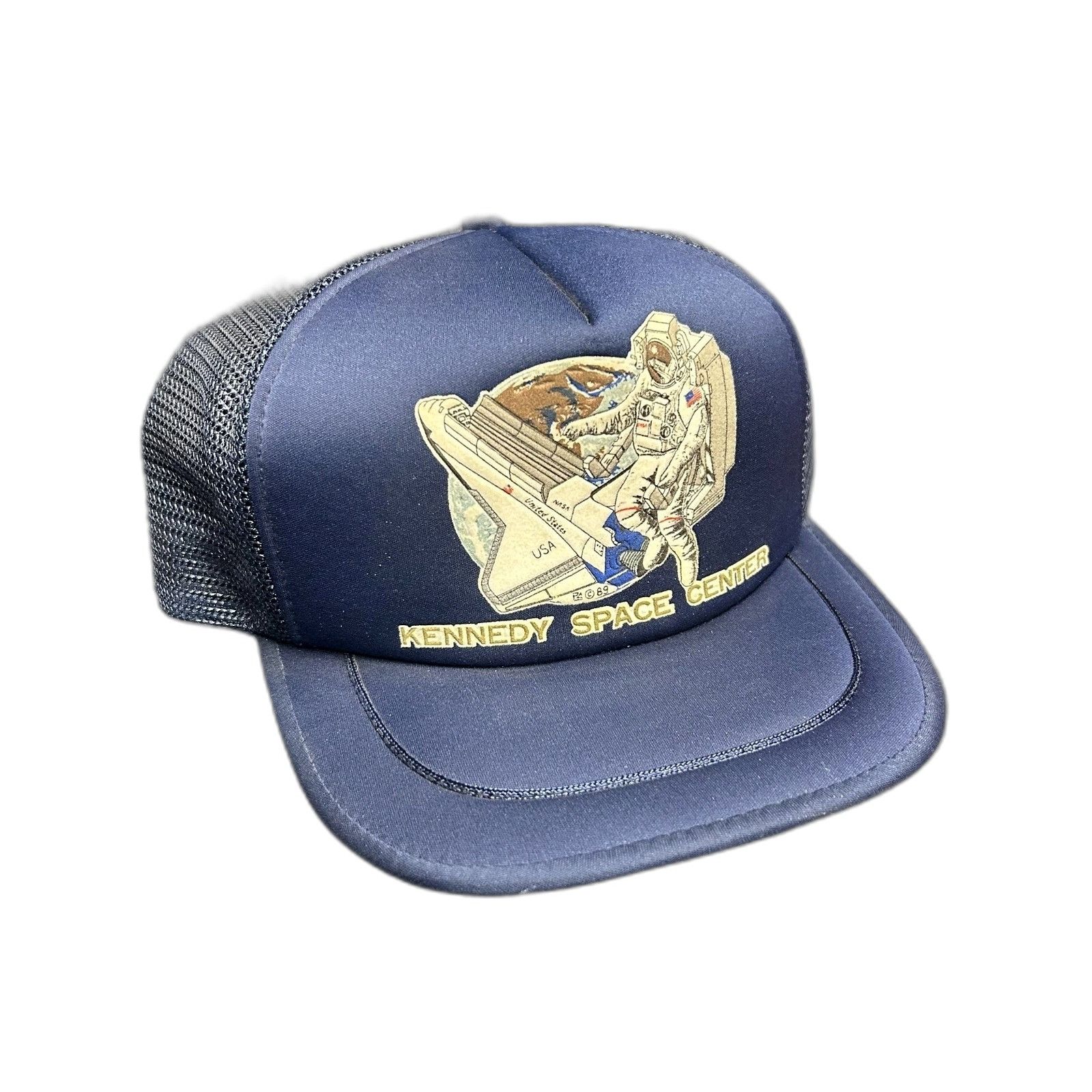 The Unbranded Brand Vintage NASA Kennedy Space Center Astronaut Trucker Mesh Hat Size ONE SIZE - 1 Thumbnail