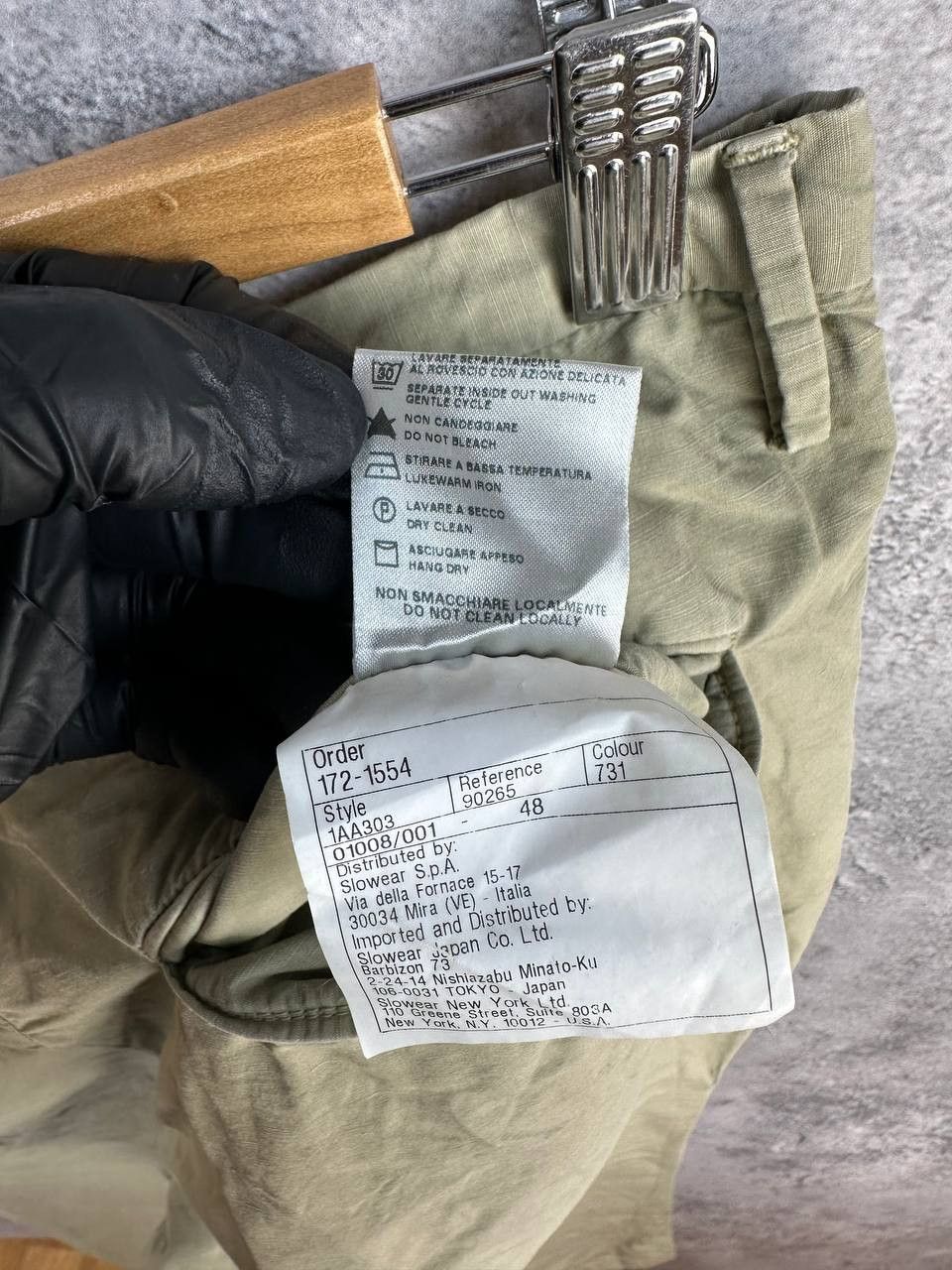 Incotex Incotex Slim Fit Cotton/Linen Trousers Olive Pants Size US 32 / EU 48 - 14 Thumbnail