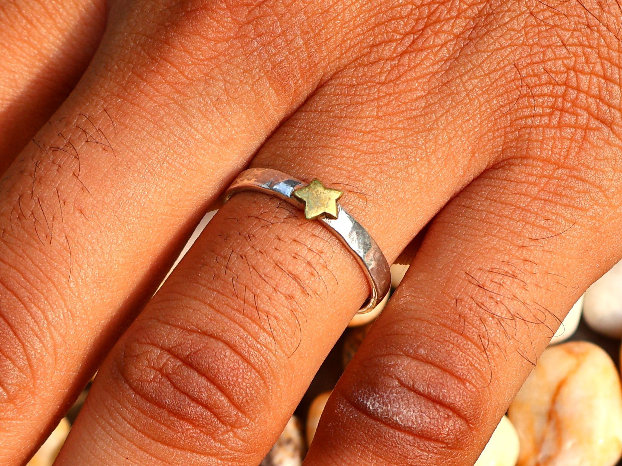 Handmade Star Ring, Sterling Silver Jewelry, Handmade Women Jewelry, Size ONE SIZE - 8 Thumbnail
