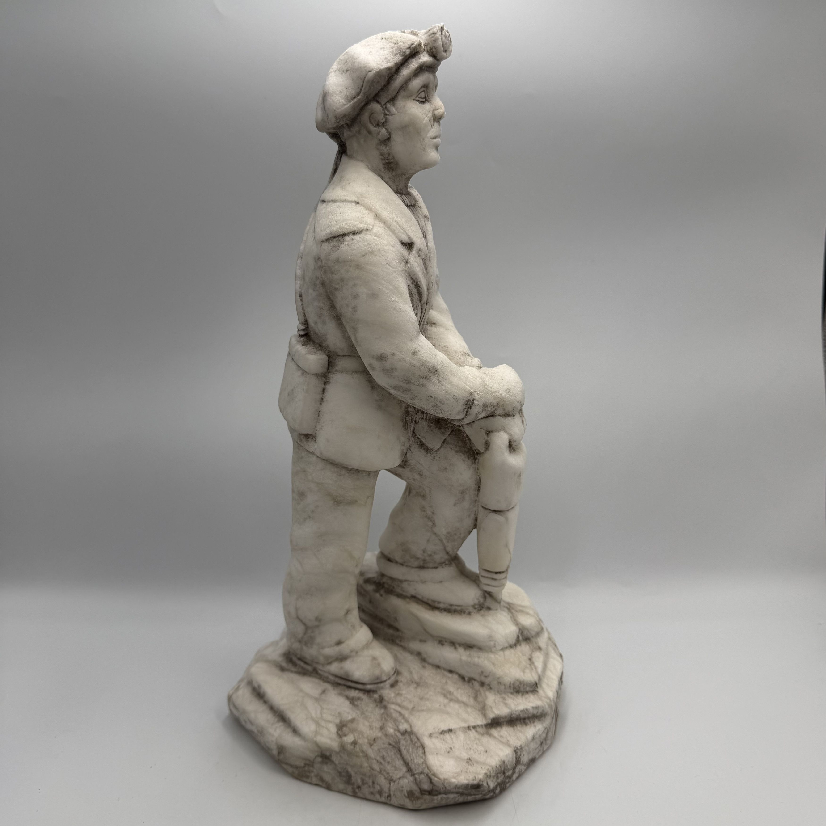 Vintage Massive Vintage Hand Carved Miner Statue Size ONE SIZE - 3 Thumbnail