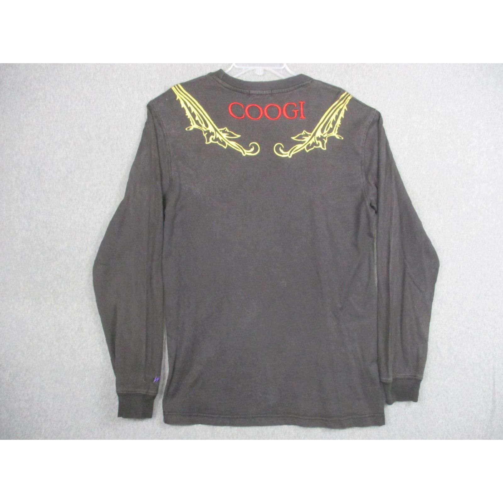 Coogi Coogi Mens XL Black Long Sleeve T-Shirt Embroidered Graphic Scroll Tee Shirt Size US XL / EU 56 / 4 - 5 Thumbnail
