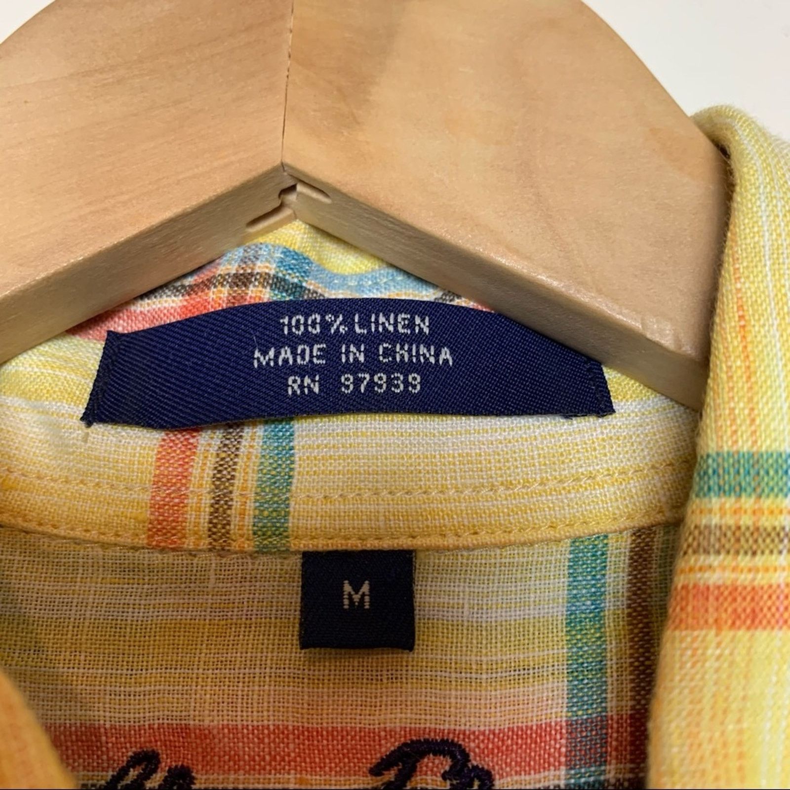 Alan Flusser Alan Flusser Linen Summer Plaid Button Up Shirt Men Med Size US M / EU 48-50 / 2 - 5 Thumbnail