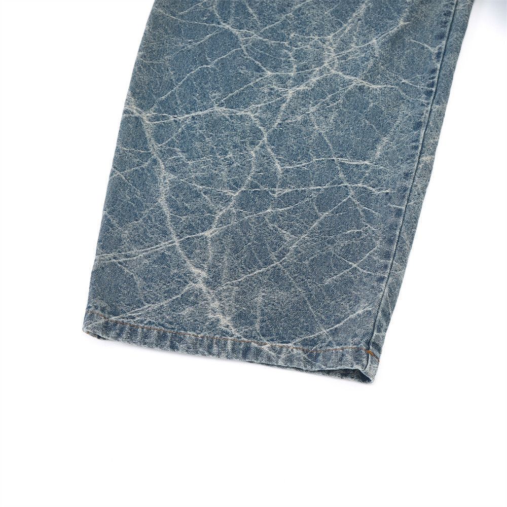 Vintage Men's trendy punk casual loose tie-dye distressed jeans Size US 32 / EU 48 - 6 Thumbnail