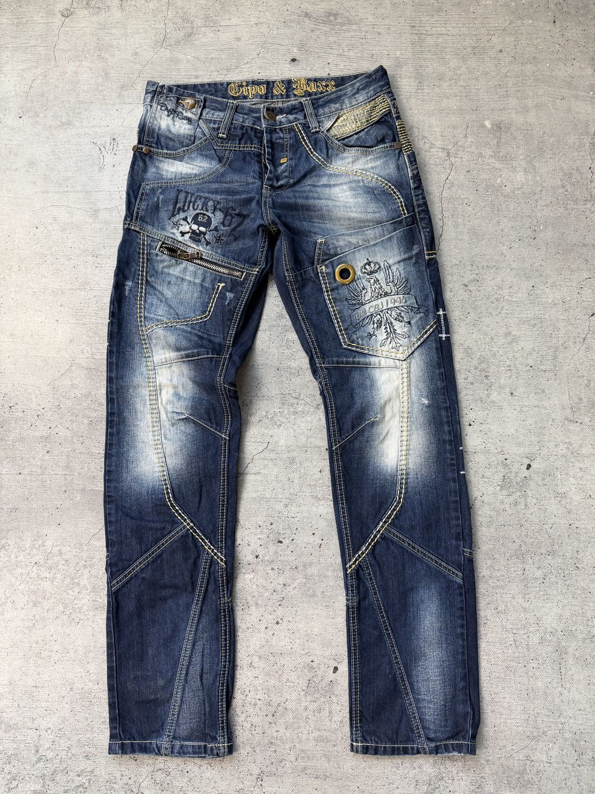 Japanese Brand Avant Garde Cipo Baxx Jeans Dragons Japanese Style Denim Size US 31 - 4 Thumbnail
