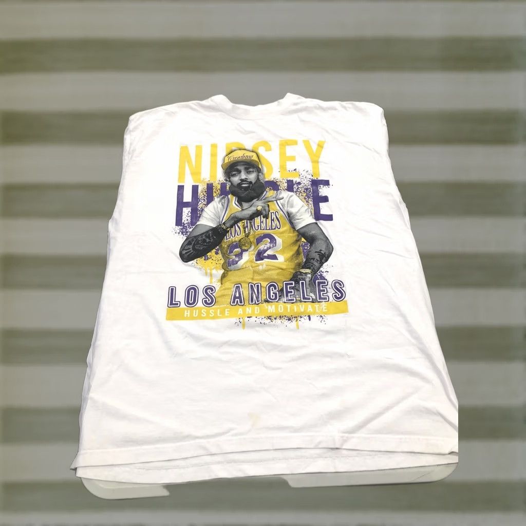 Vintage Nipsey Hussle White T-shirt 3XL Los Angeles Hustle & Motivate RAP HipHop Mens Size US XXL / EU 58 / 5 - 1 Thumbnail