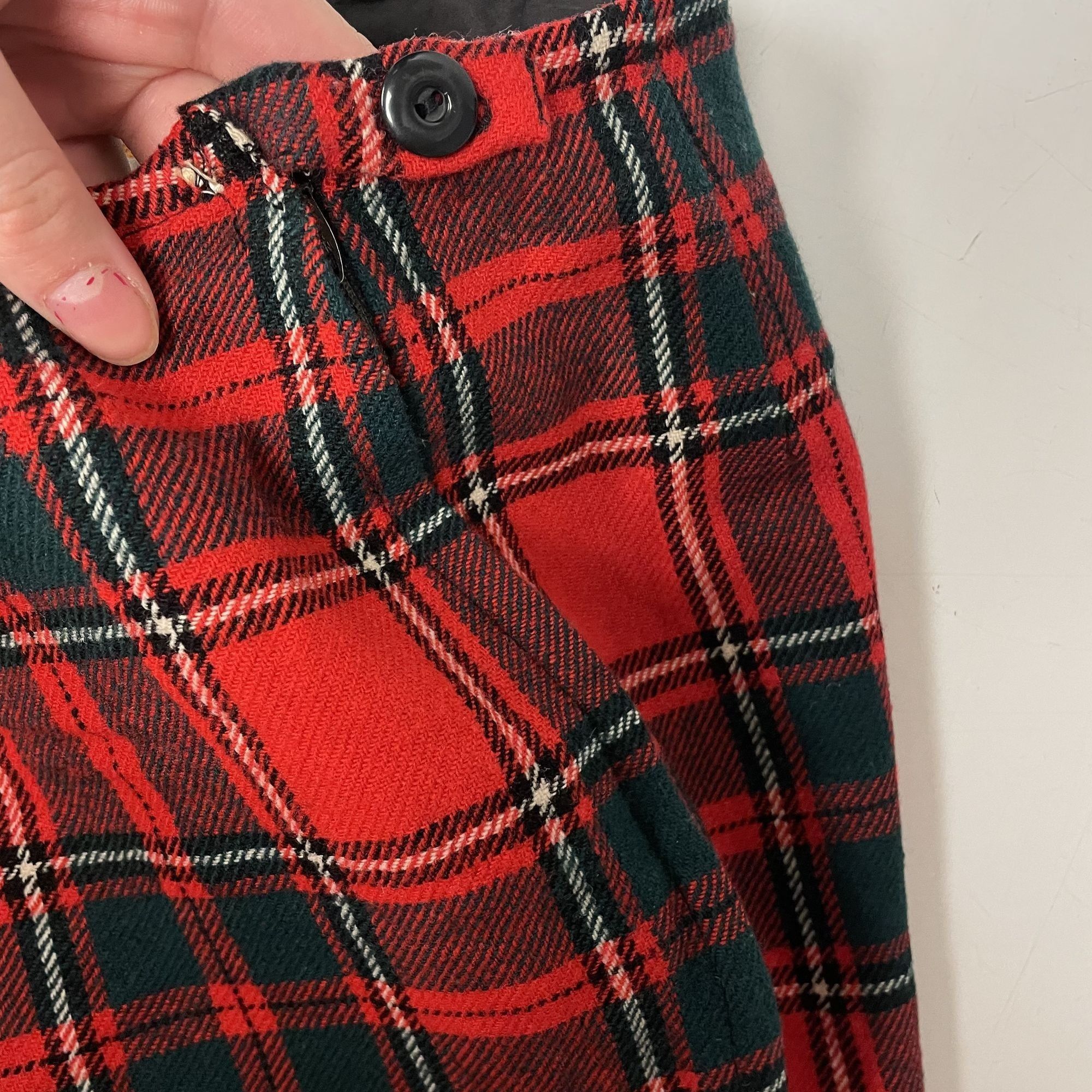 Pendleton Vtg Pendleton TARTAN Christmas Plaid Lined WOOL Pants Slacks Size 26" / US 2 / IT 38 - 7 Thumbnail