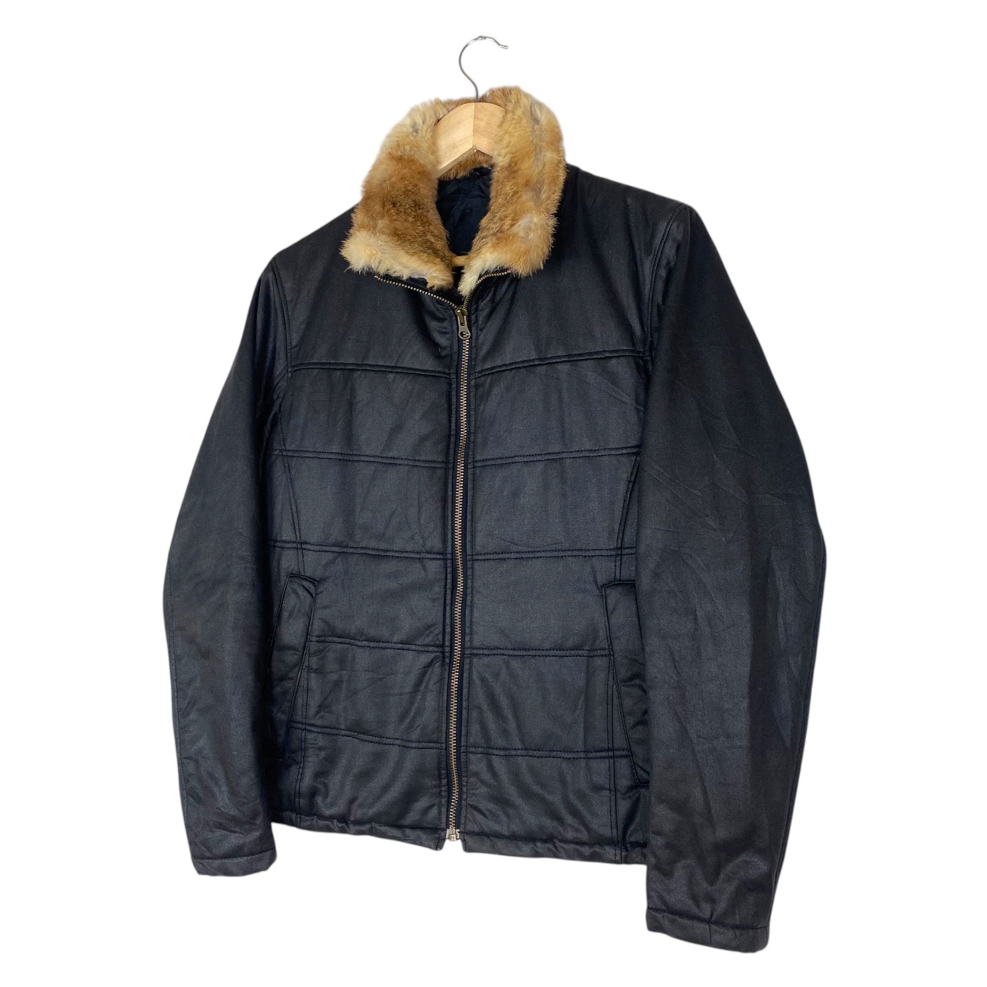 Japanese Brand 💥HALB BIKER JACKET ZIPPER FUR COLLAR Size US M / EU 48-50 / 2 - 2 Thumbnail