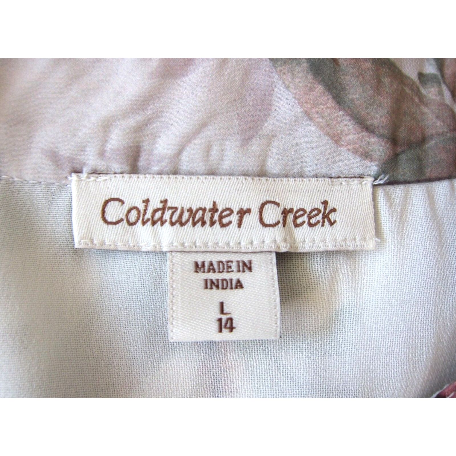 Coldwater Creek Coldwater Creek Blouse Shirt Women's V-Neck Floral Pink Long Sleeve Tunic Large 14 Size L / US 10 / IT 46 - 4 Thumbnail