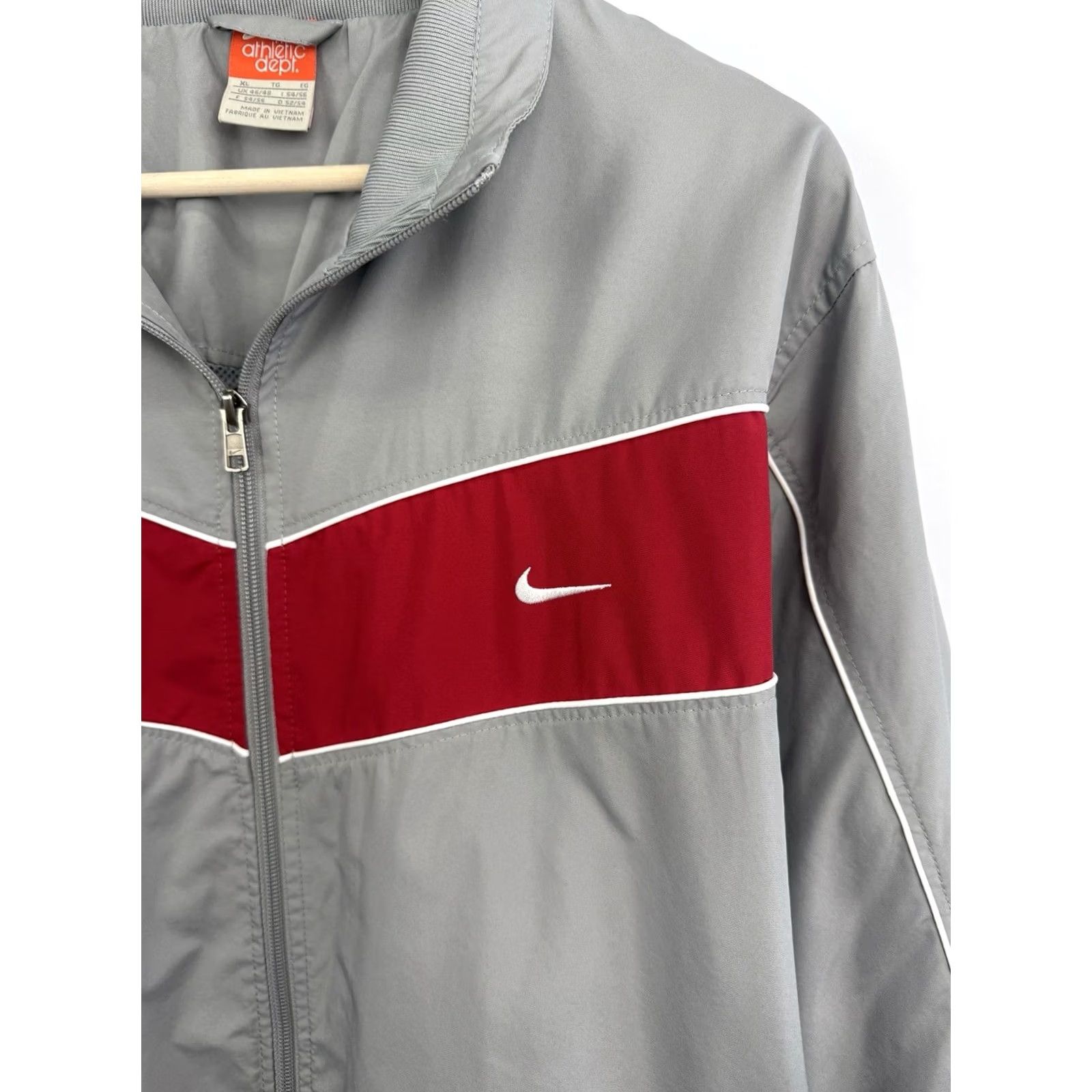 Nike 🇺🇸 Vintage 90s Nike Athletic Dept Track Jacket Windbreaker XL Gray Size US XL / EU 56 / 4 - 4 Thumbnail