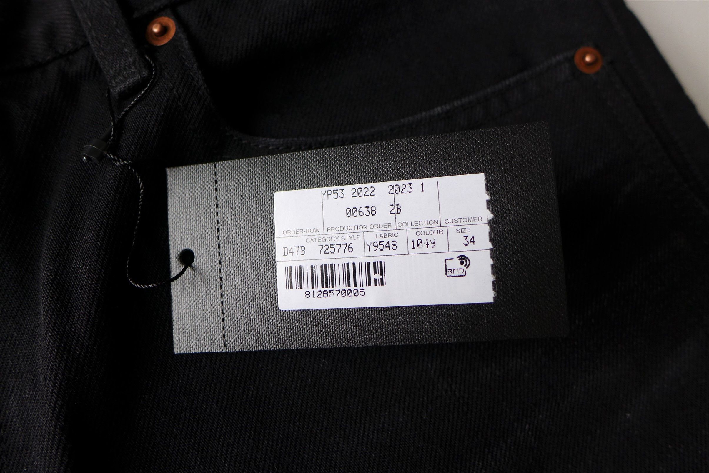Saint Laurent Paris Saint Laurent D34 Mick Jeans - Osaka Black Denim Size US 34 / EU 50 - 16 Thumbnail