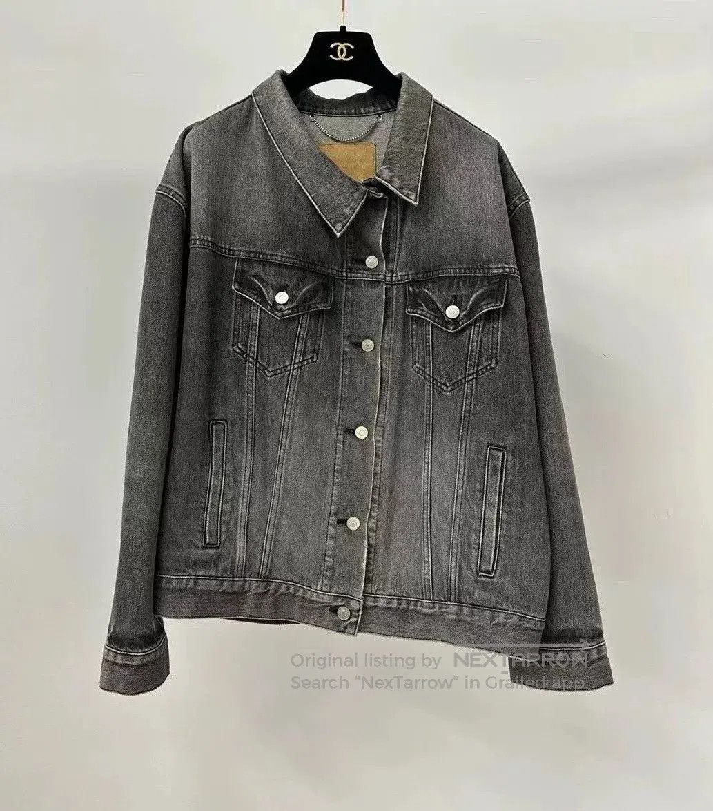 Balenciaga Balenciaga Black Asymmetric Denim Jacket. Size XXS / US 00 / IT 34 - 1 Thumbnail