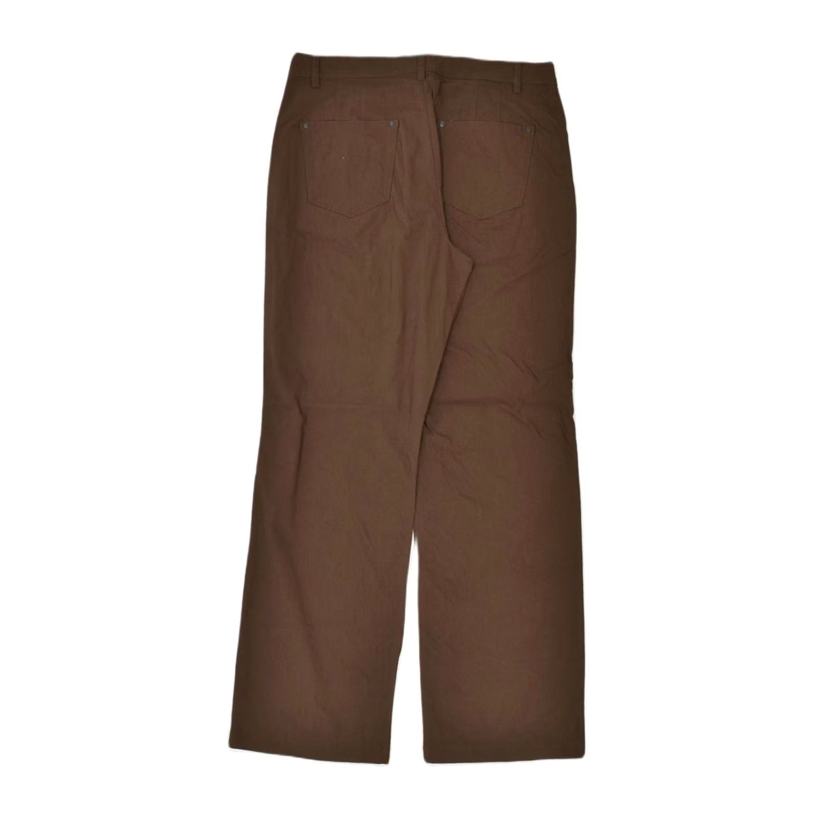 Vintage BIAGGINI Womens Straight Casual Trousers W34 L30 Brown Viscose Size 24" / US 00 / IT 34 - 2 Thumbnail