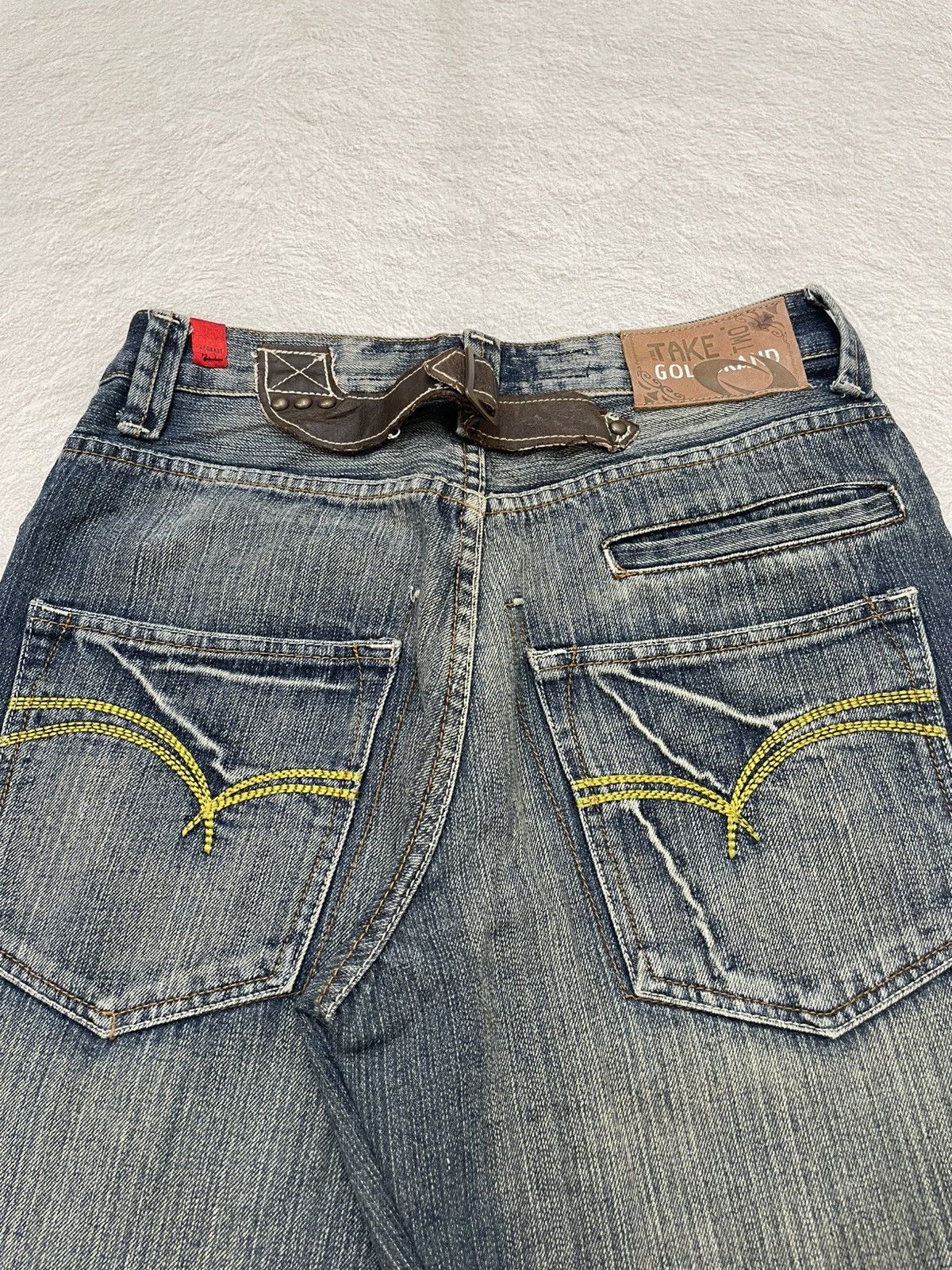Japanese Brand 2000s Take Two Japan Bootcut Mudwash Denim Y2K Size US 28 / EU 44 - 7 Thumbnail