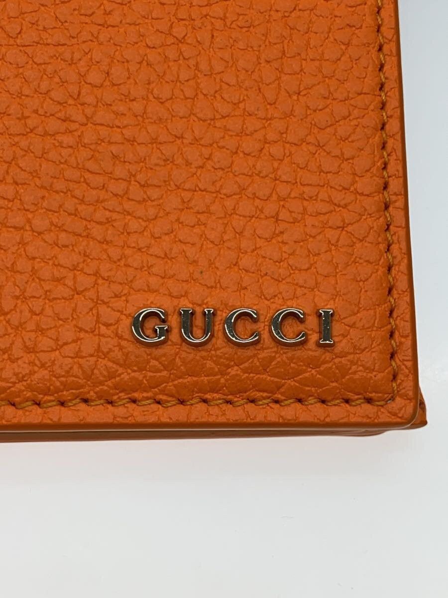 Gucci Gucci Leather Coin Wallet Orange White Interior Size ONE SIZE - 3 Thumbnail