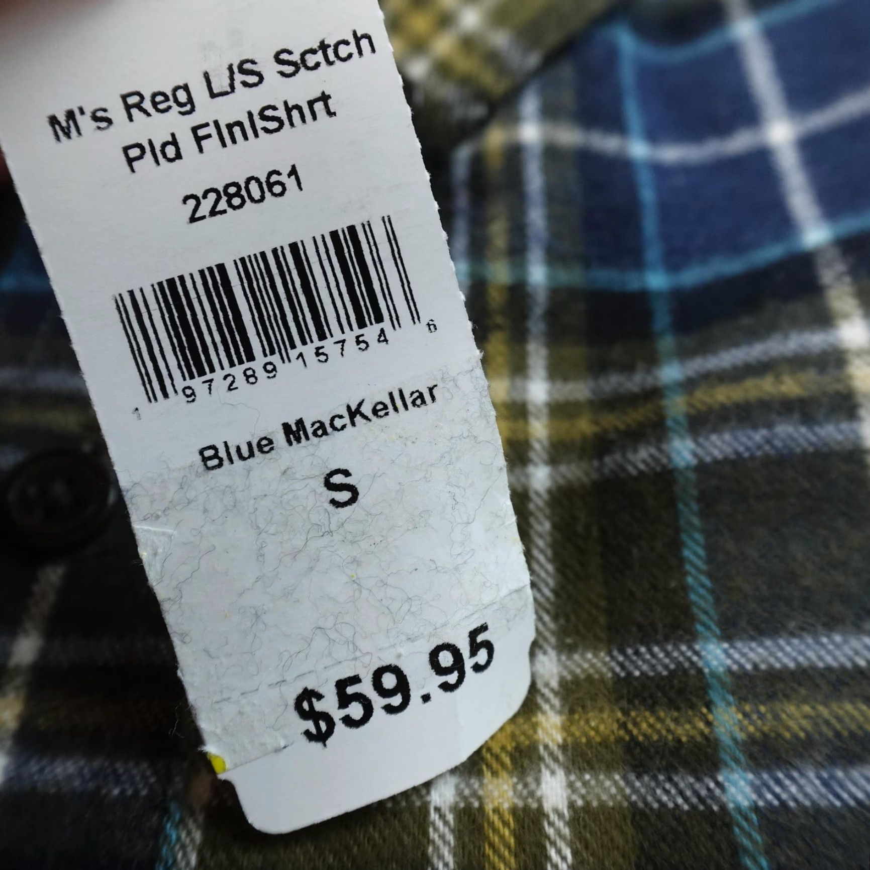 Vintage LL Bean Shirt Mens S Blue Scotch Plaid Flannel Button Up Long Sleeve Hiking Casual Winter Size US S / EU 44-46 / 1 - 4 Thumbnail