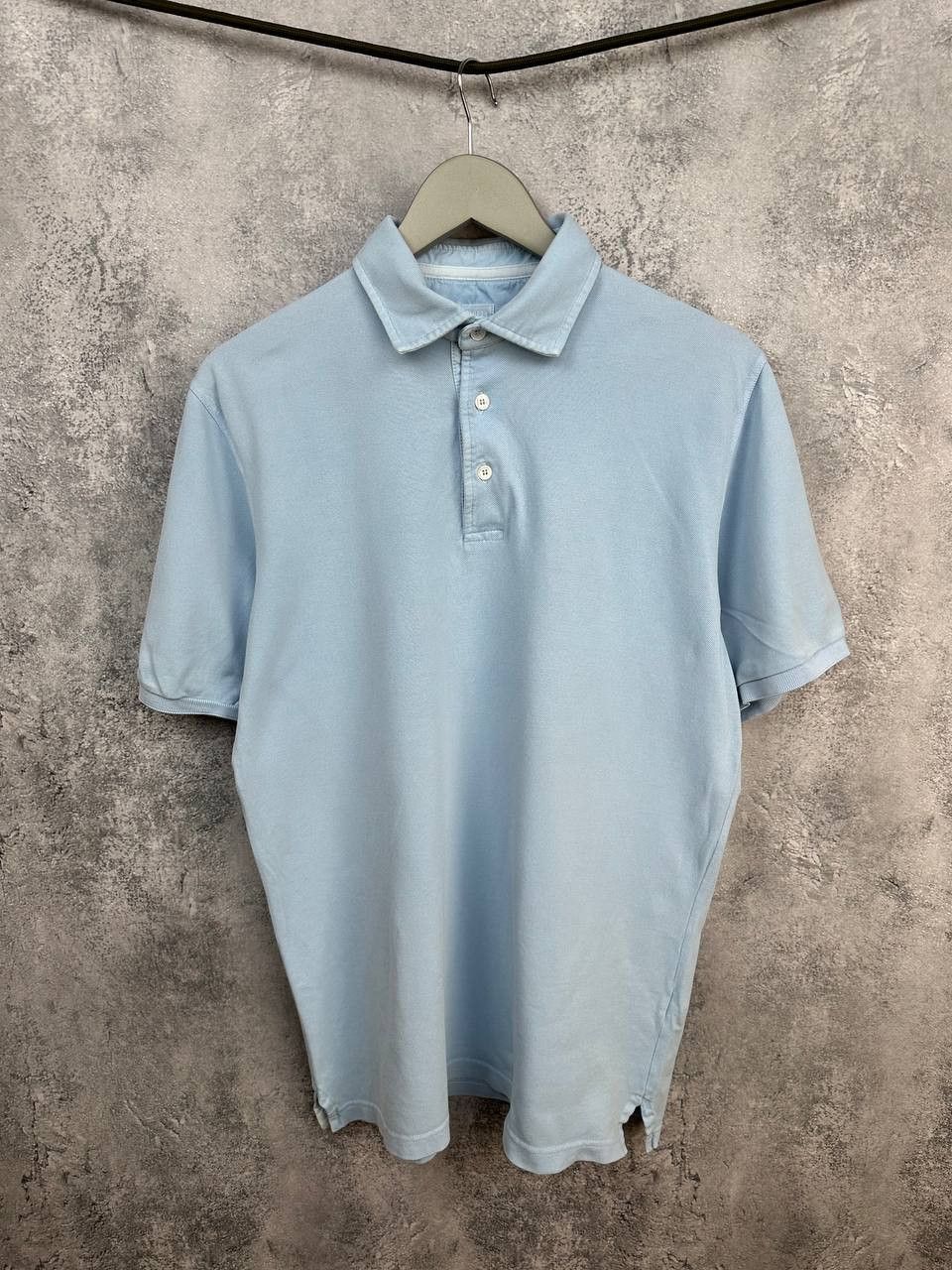 Fedeli Fedeli Polo Shirt Light Blue Short Sleeve Top Made in Italy Size US L / EU 52-54 / 3 - 1 Thumbnail