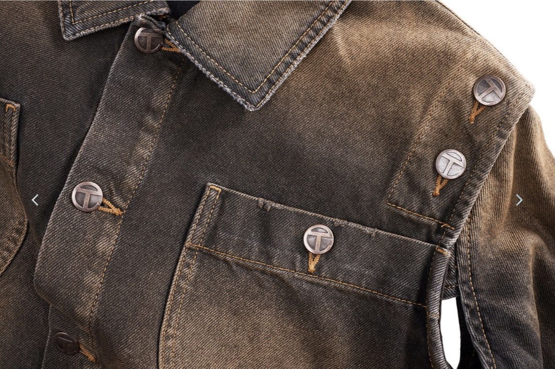 Telfar Telfar Detachable Jean Jacket in Dirty Denim Size S / US 4 / IT 40 - 3 Thumbnail