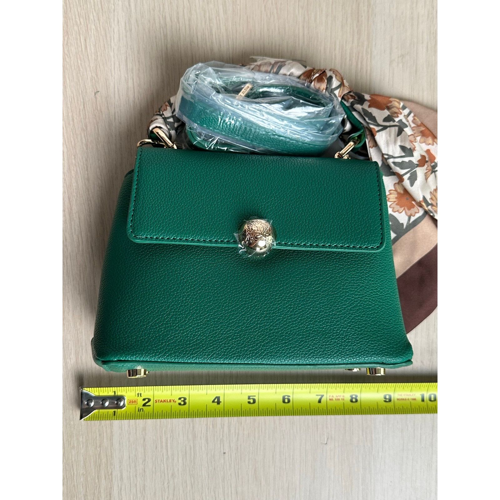 Anne Klein Green Anne Klein Handbag with Silk Wrap - New Size ONE SIZE - 4 Thumbnail