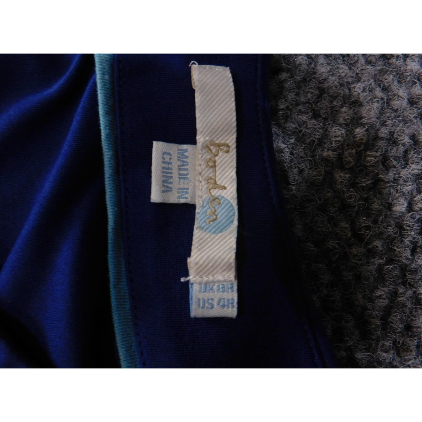 Boden Boden Dress Womens US 4 Blue Short Sleeve Sheath Midi Lace Trim Work Office Dress Size 27" / US 4 / IT 40 - 6 Thumbnail