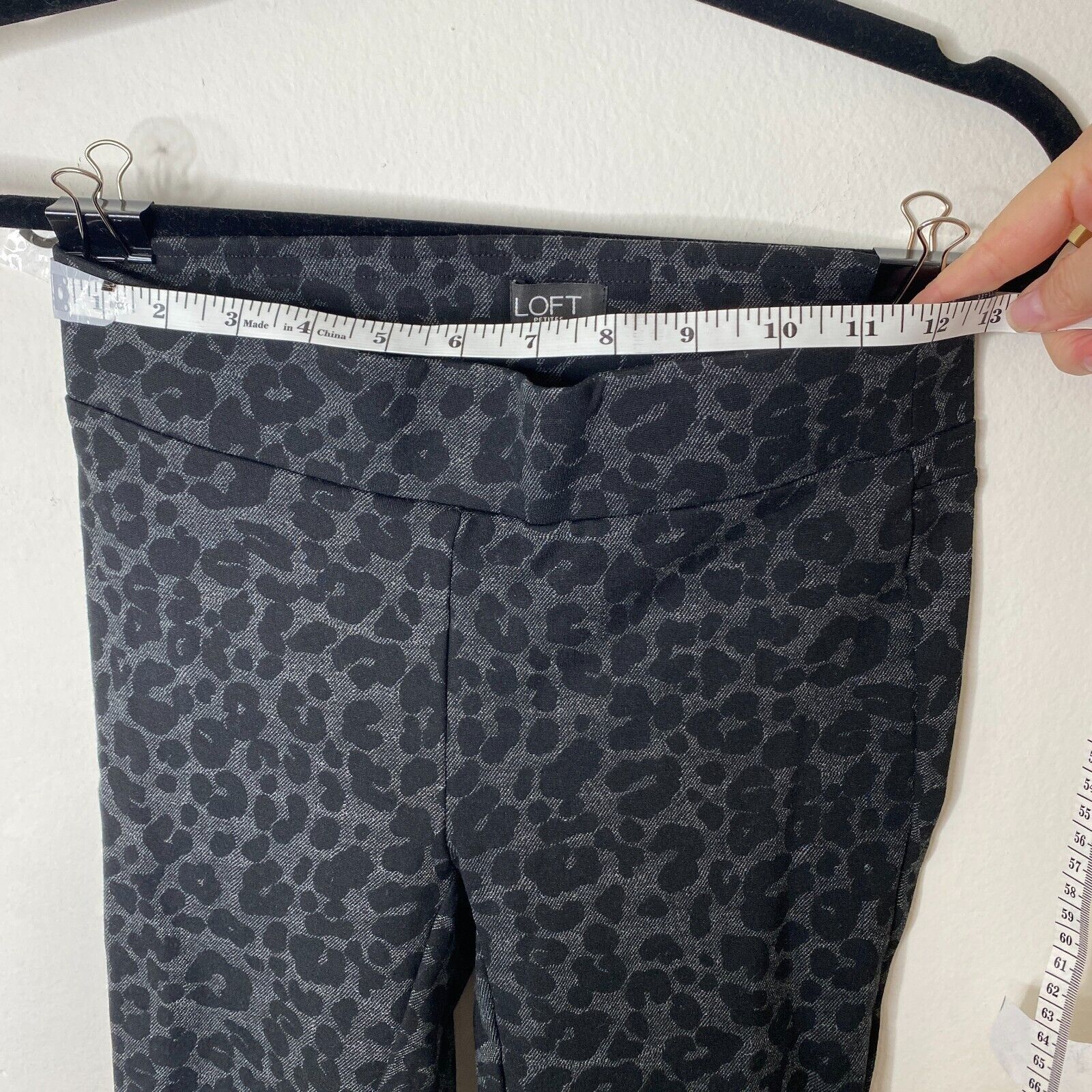 Loft Loft Black Gray Leopard Ponte Legging Jegging High Waist XSP Size 25" / US 0 / IT 36 - 8 Thumbnail