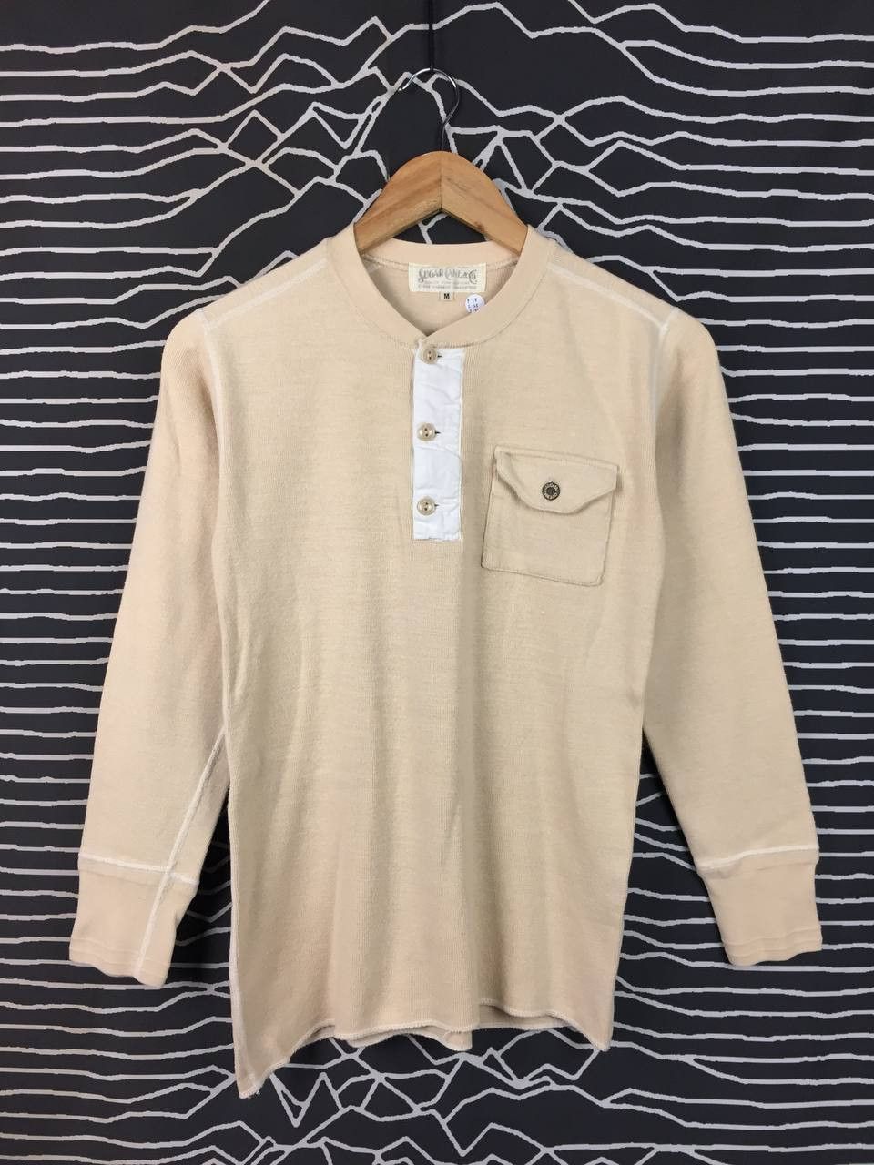 Sugar Cane Vtg Sugar Cane Toyo Enterprise Thermal Pocket Henley Tee Size US S / EU 44-46 / 1 - 1 Thumbnail