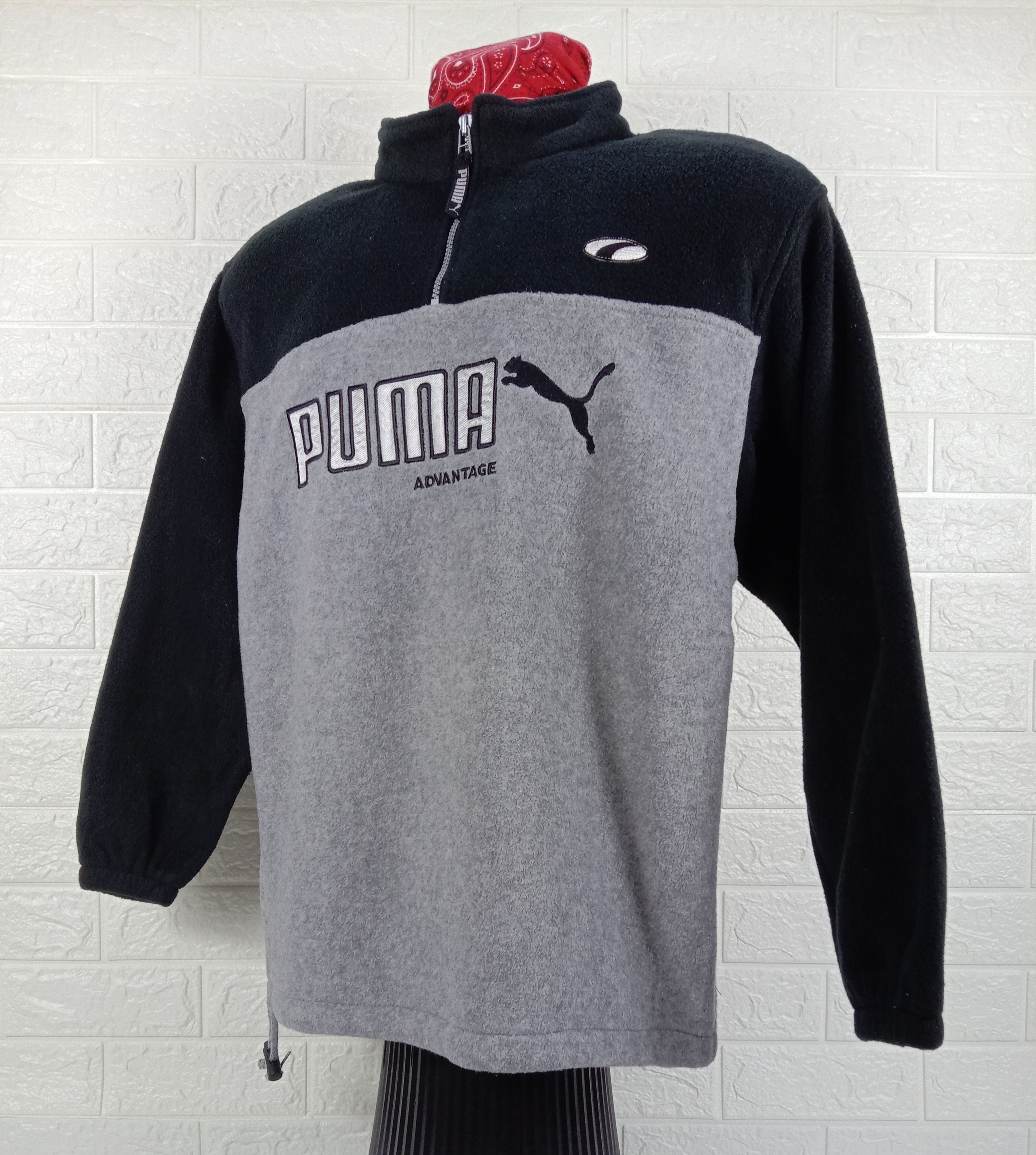 Puma ⚡️Deadstock!!! Puma Advantage Spellout Fleece Sweater Size US L / EU 52-54 / 3 - 3 Thumbnail