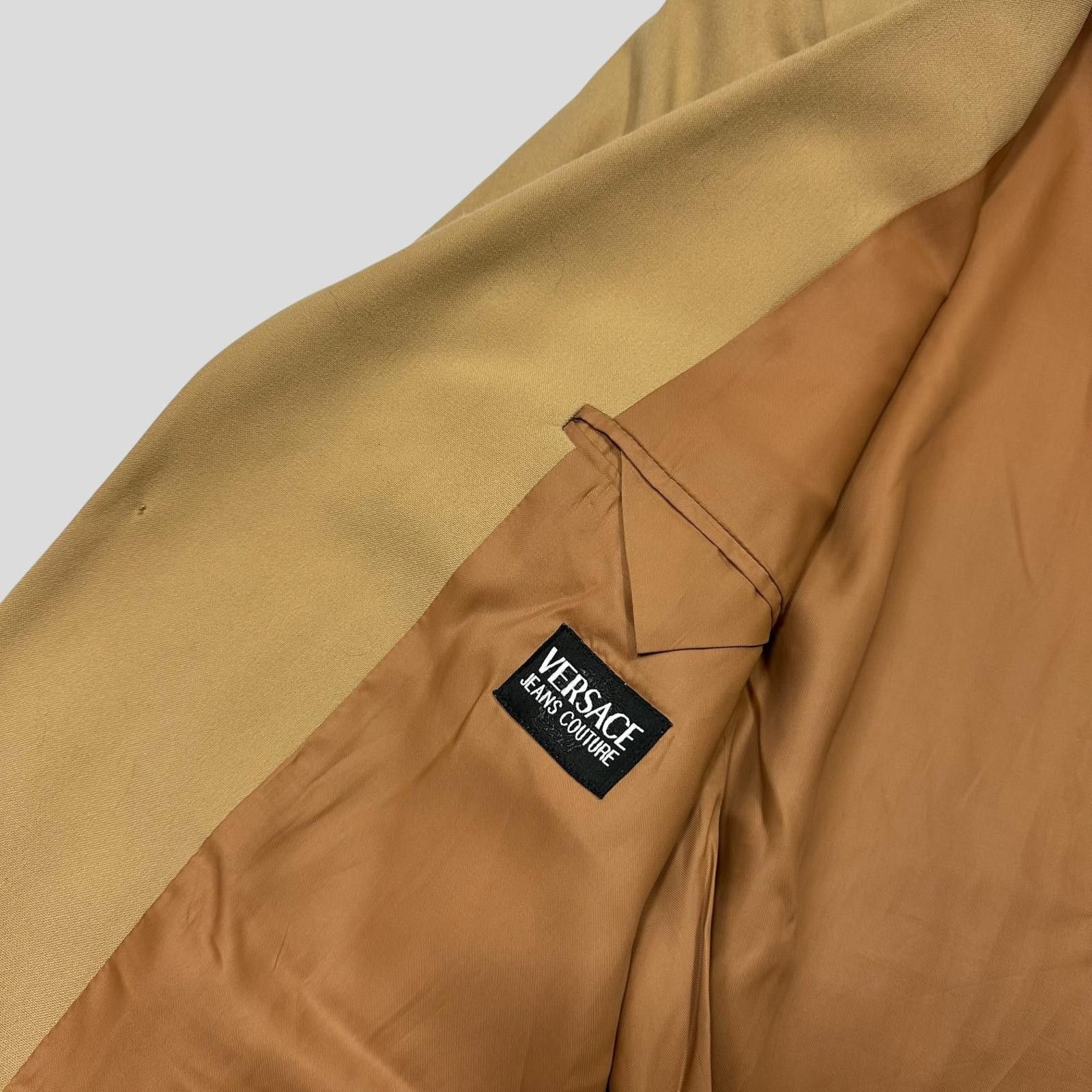 Versace Versace Jeans Couture 00’s Camel Rayon Blazer Jacket - M/L Size US L / EU 52-54 / 3 - 4 Thumbnail