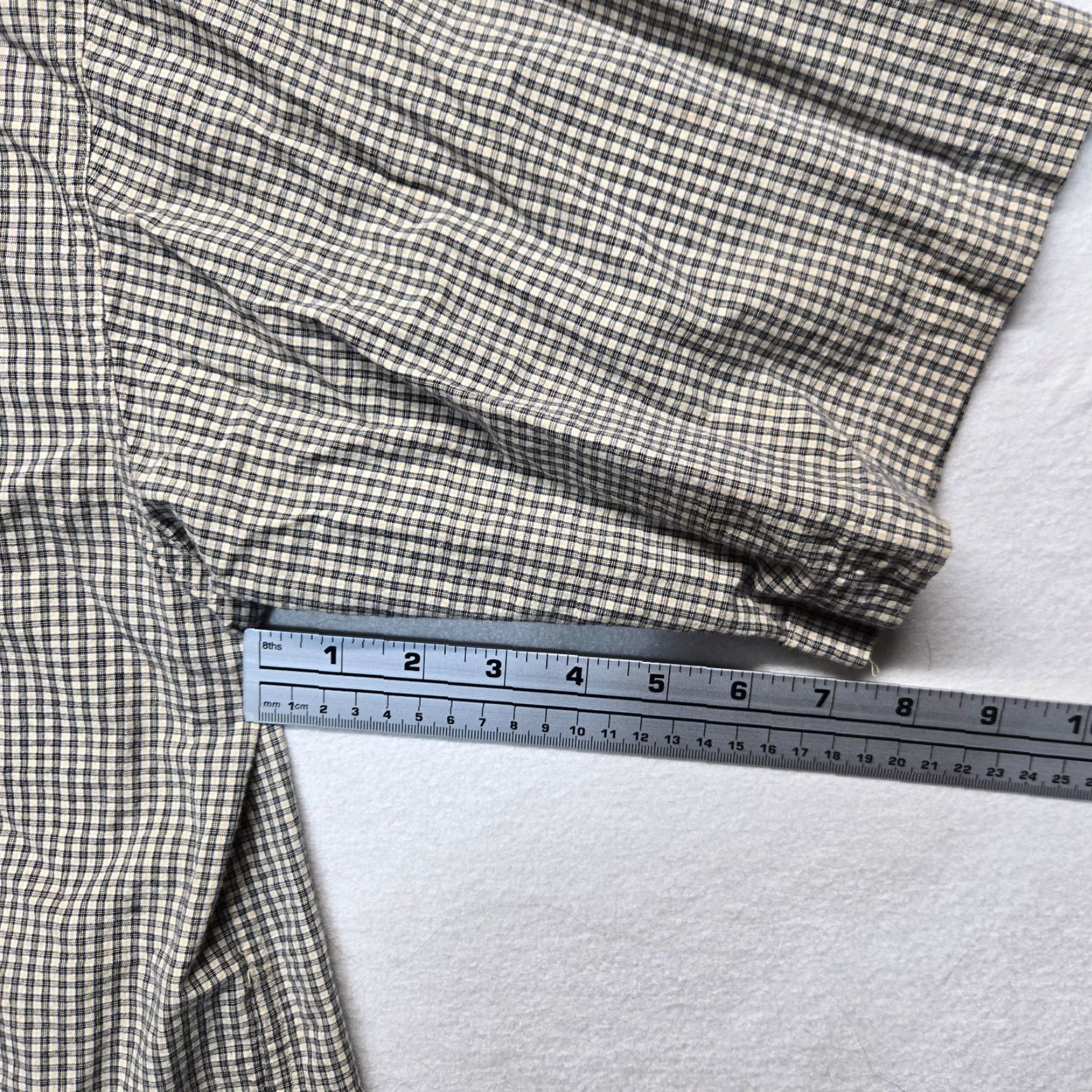Haggar Haggar Shirt Button-Up Short Sleeve Adult XL Brown Check-Pattern Cotton Casual Front Pocket Men Size US 36 / EU 52 - 5 Thumbnail