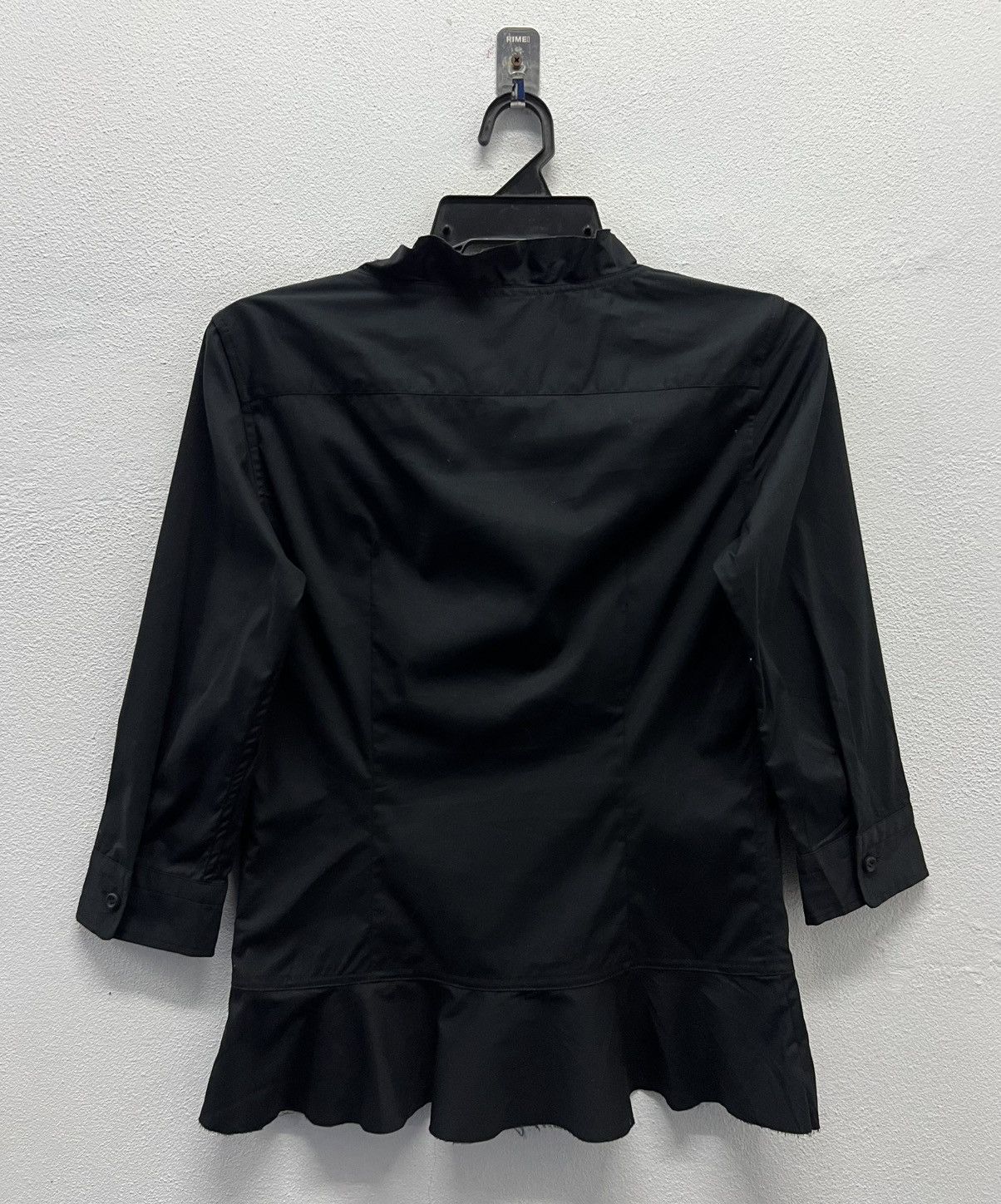 Issey Miyake × Vintage Issey Miyake Black Ruffle Blouse – Size 2 – Made in Japan Size M / US 6-8 / IT 42-44 - 2 Thumbnail