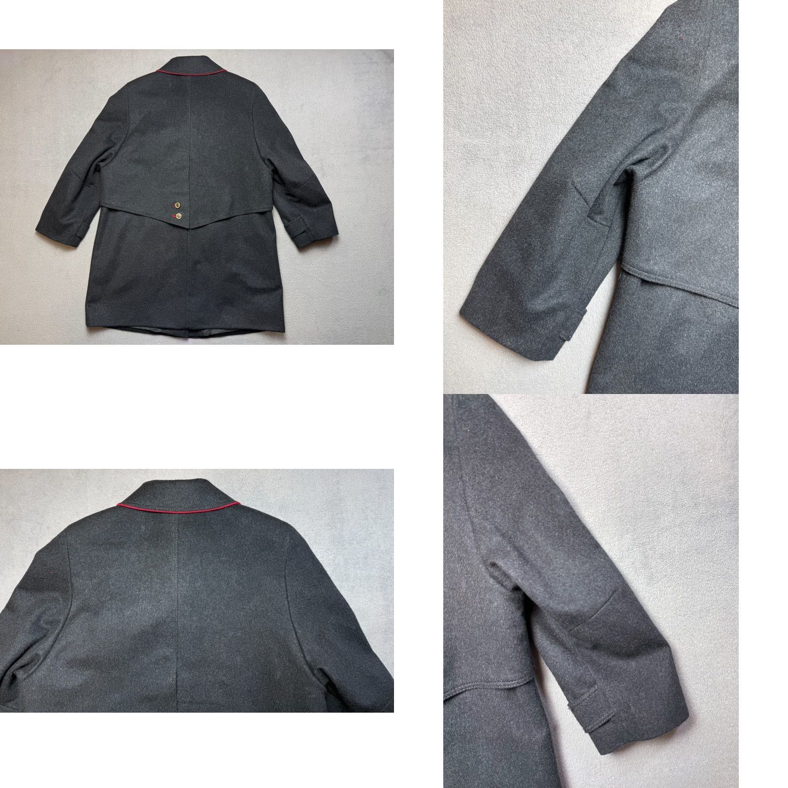 Vintage VINTAGE Loden Coat Womens One Size Dark Gray Wool 44in Size ONE SIZE - 9 Thumbnail